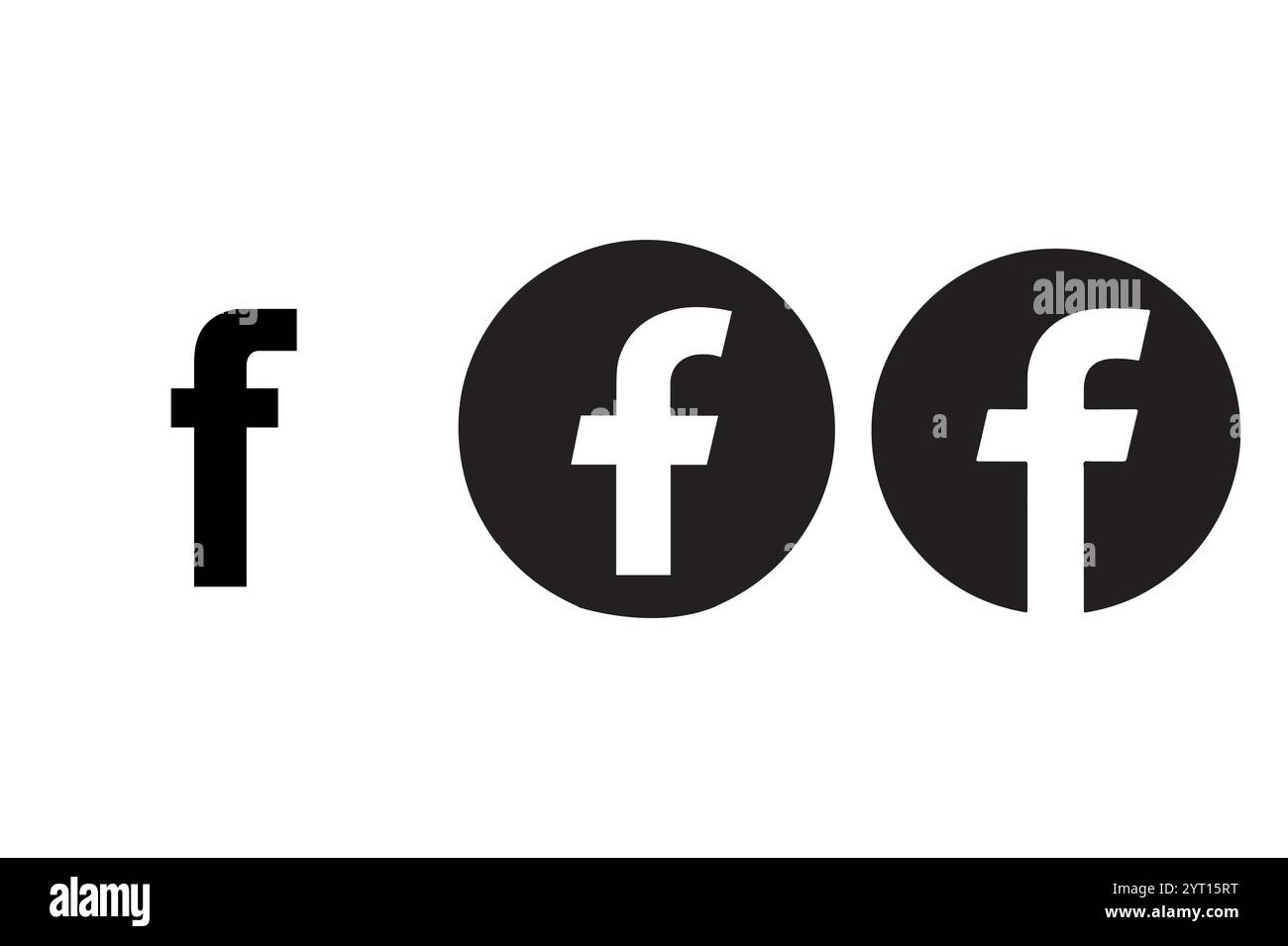 icône facebook silhouette avec fond blanc Illustration de Vecteur