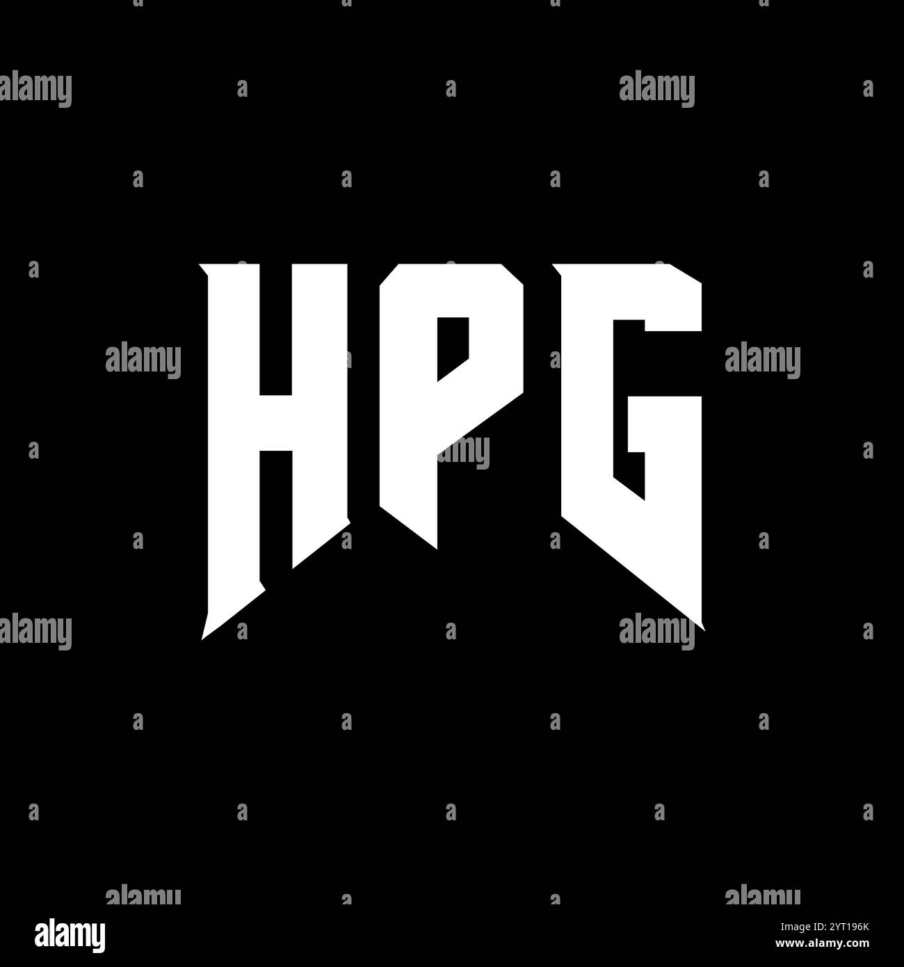 Conception de logo de lettre de HPG pour la société de technologie. Combinaison de couleurs noir et blanc de conception de logo HPG. Logo HPG, vecteur HPG, conception HPG, icône HPG, alph HPG Illustration de Vecteur