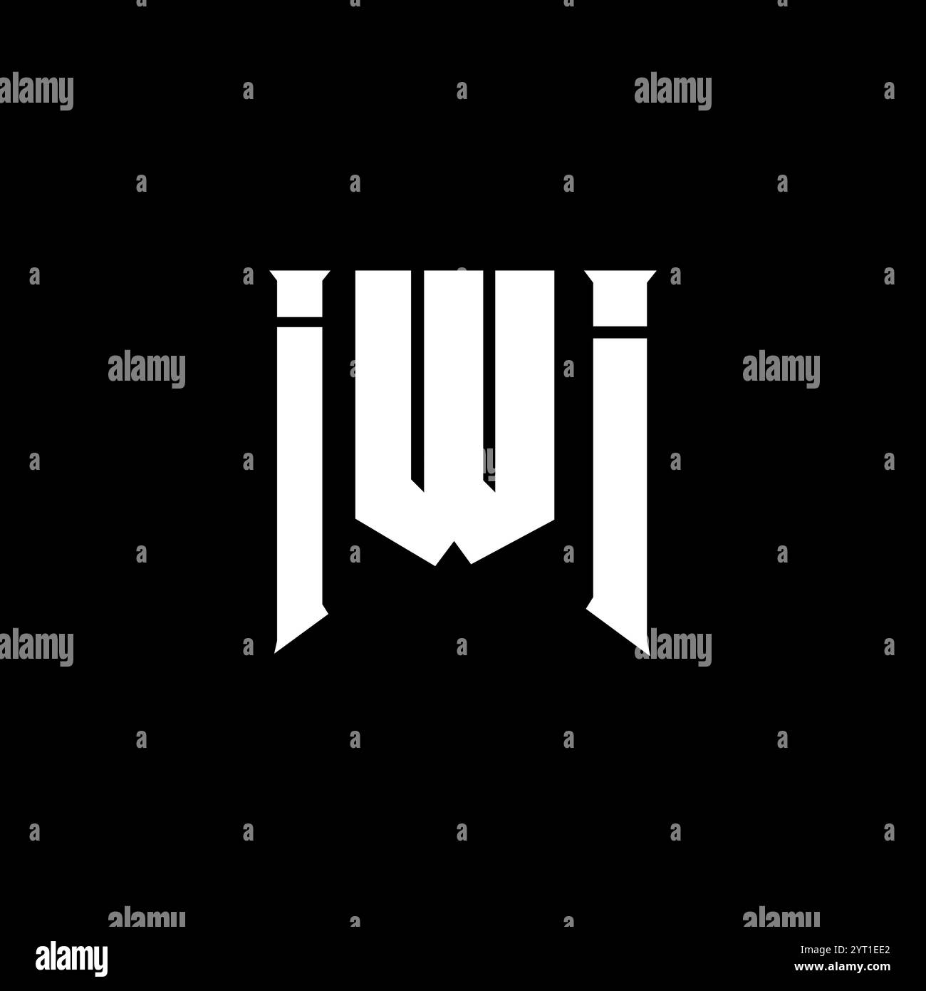 Conception de logo de lettre IWI pour la société de technologie. Logo ...