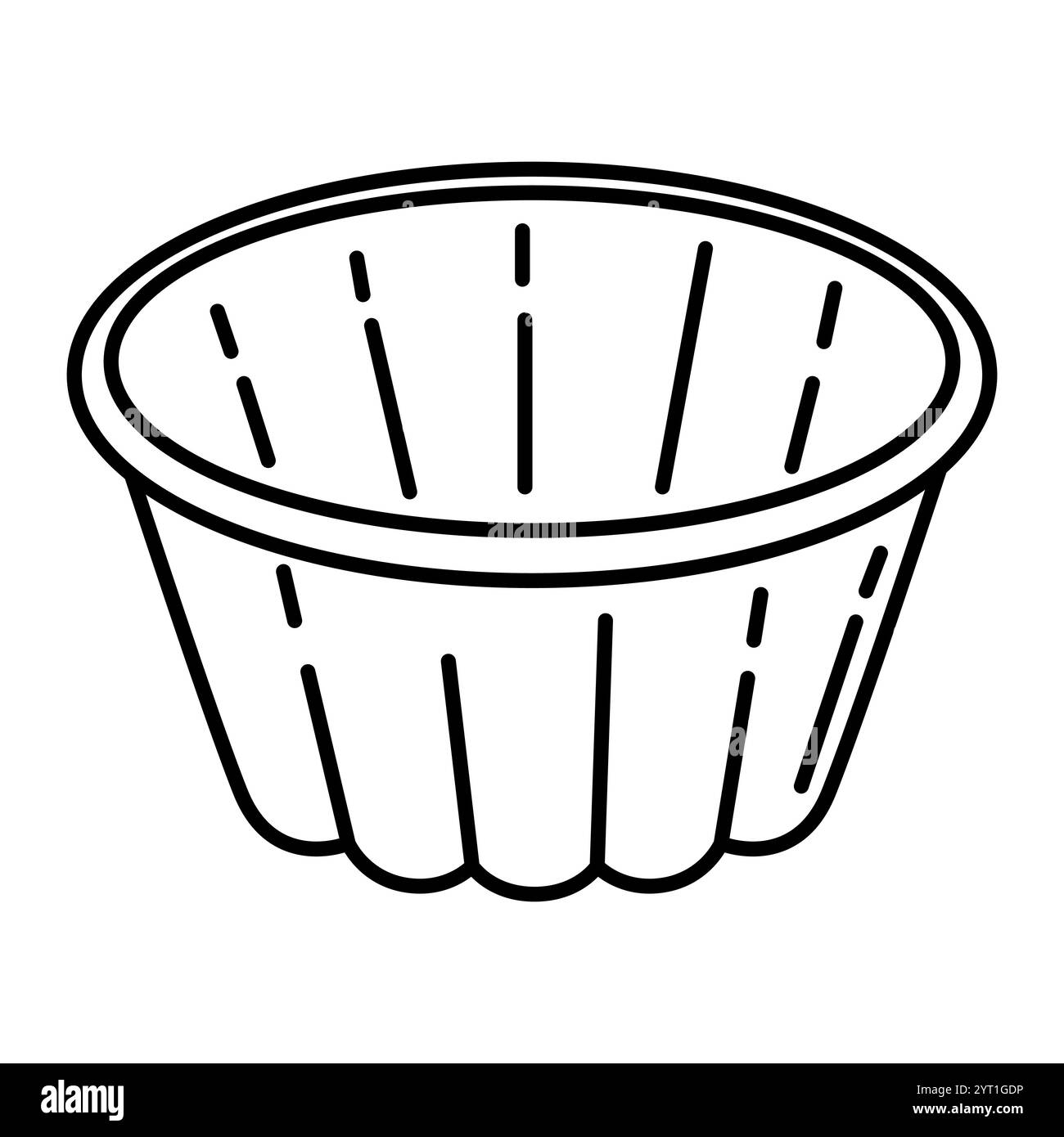 Illustration d'une boîte à muffins. Objet de boulangerie stylisé pour recette et menu de cuisson. Illustration de Vecteur