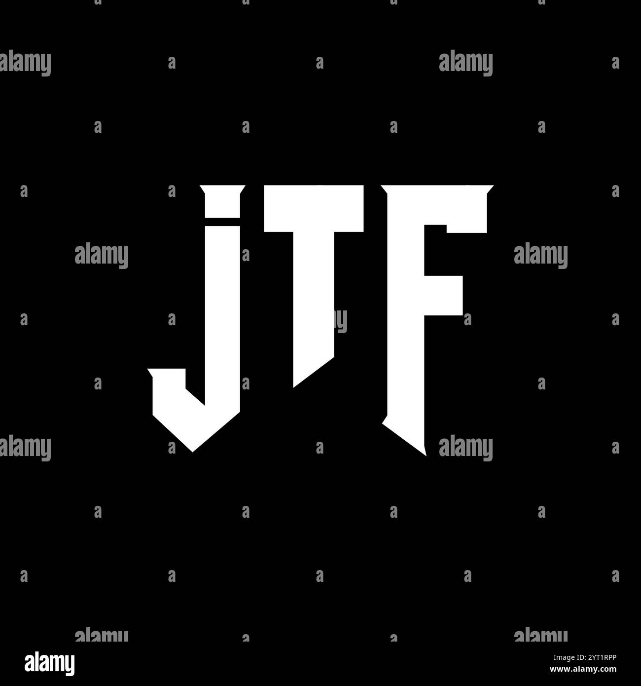 Conception de logo de lettre de JTF pour la société de technologie. Combinaison de couleurs noir et blanc de conception de logo JTF. Logo JTF, vecteur JTF, conception JTF, icône JTF, JTF alph Illustration de Vecteur