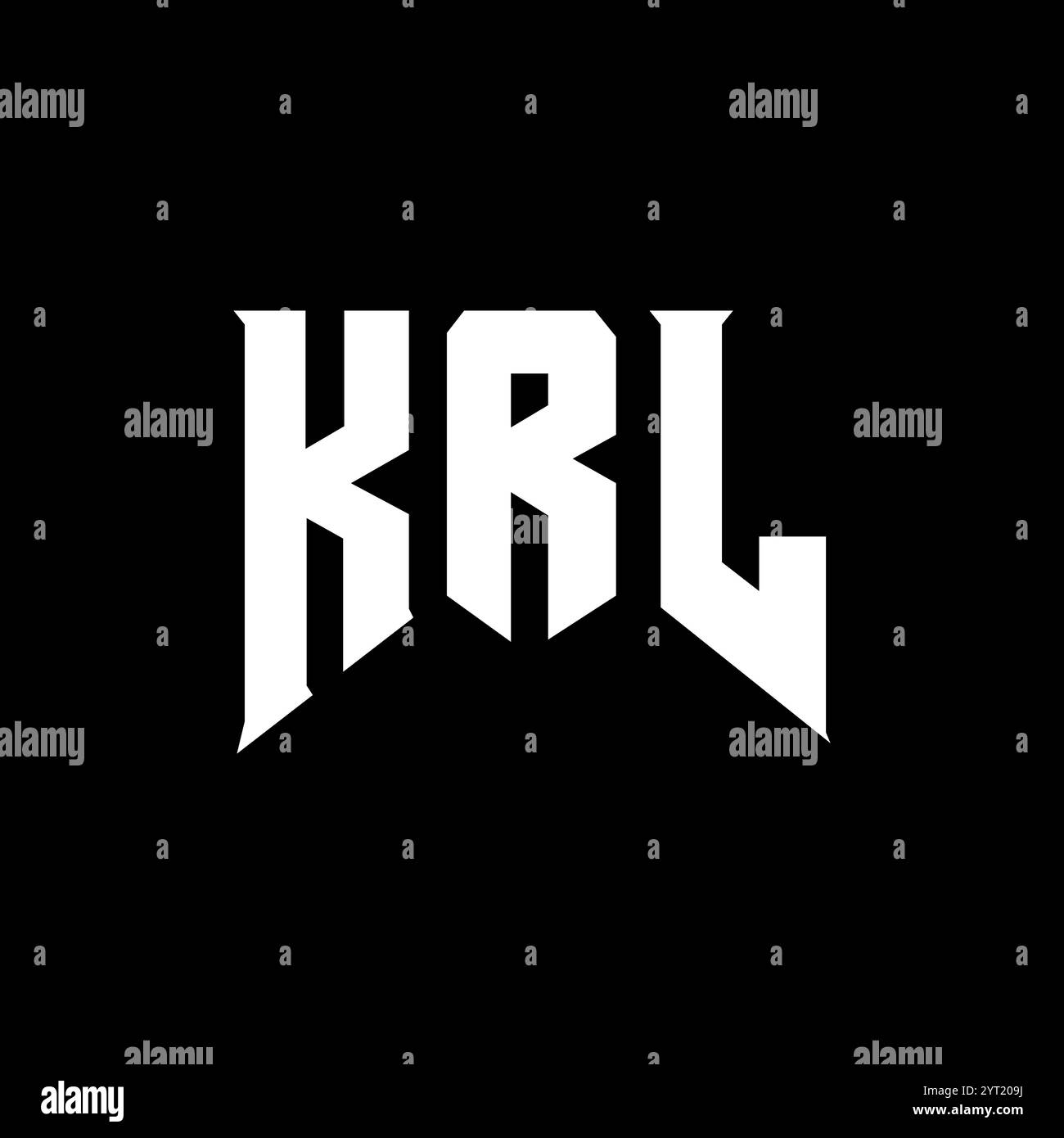 Conception de logo de lettre KRL pour la société de technologie. Logo ...