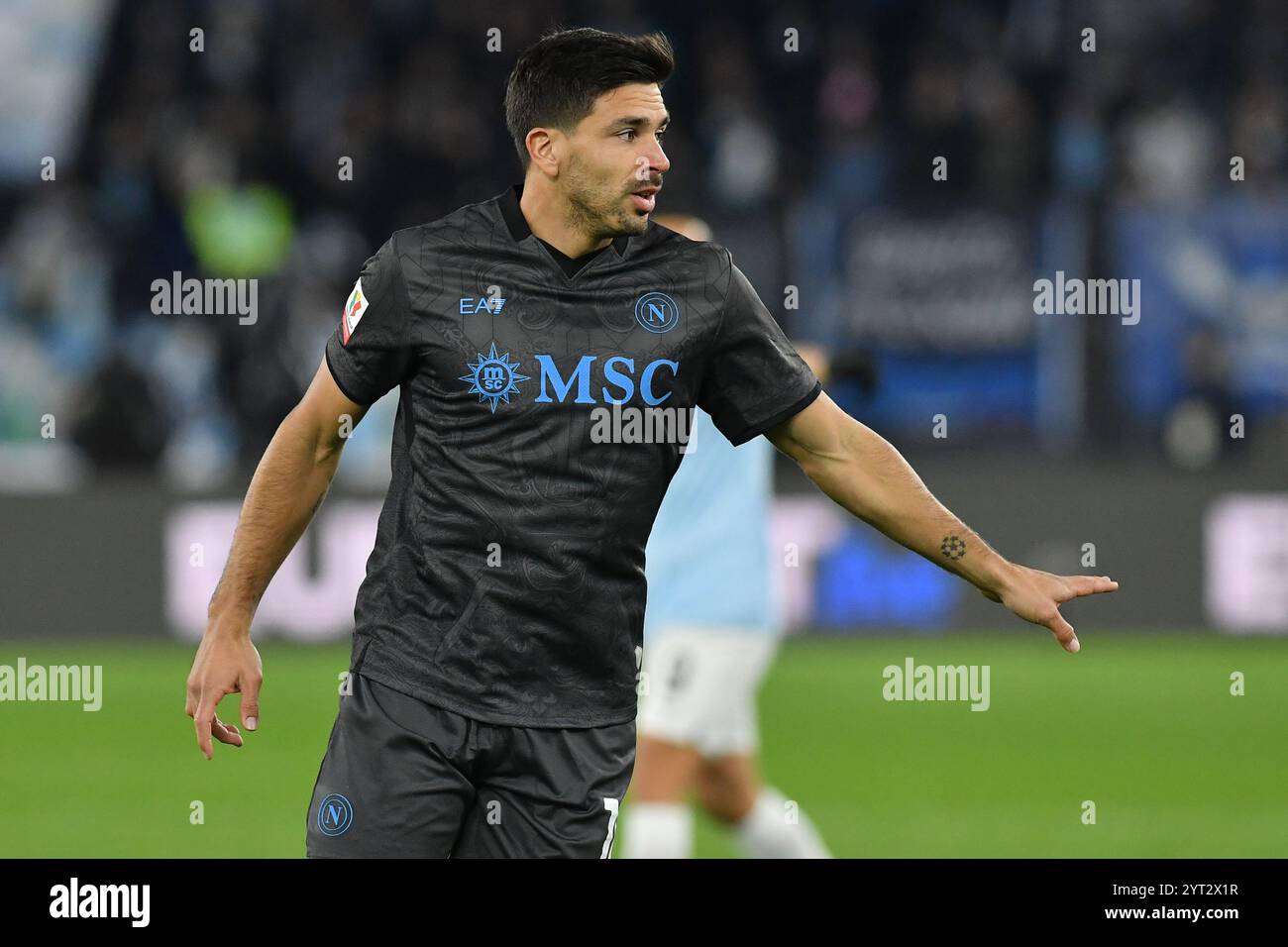 Rome, Latium. 05th Dec, 2024. Giovanni Simeone de la SSC Napoli lors de la manche de coupe d'Italie du 16 match Lazio-Napoli au stade olympique, Italie, le 05 décembre 2024. Crédit : massimo insabato/Alamy Live News Banque D'Images Rome, Latium. 05th Dec, 2024. Giovanni Simeone de la SSC Napoli lors de la manche de coupe d'Italie du 16 match Lazio-Napoli au stade olympique, Italie, le 05 décembre 2024. Crédit : massimo insabato/Alamy Live News Banque D'Images