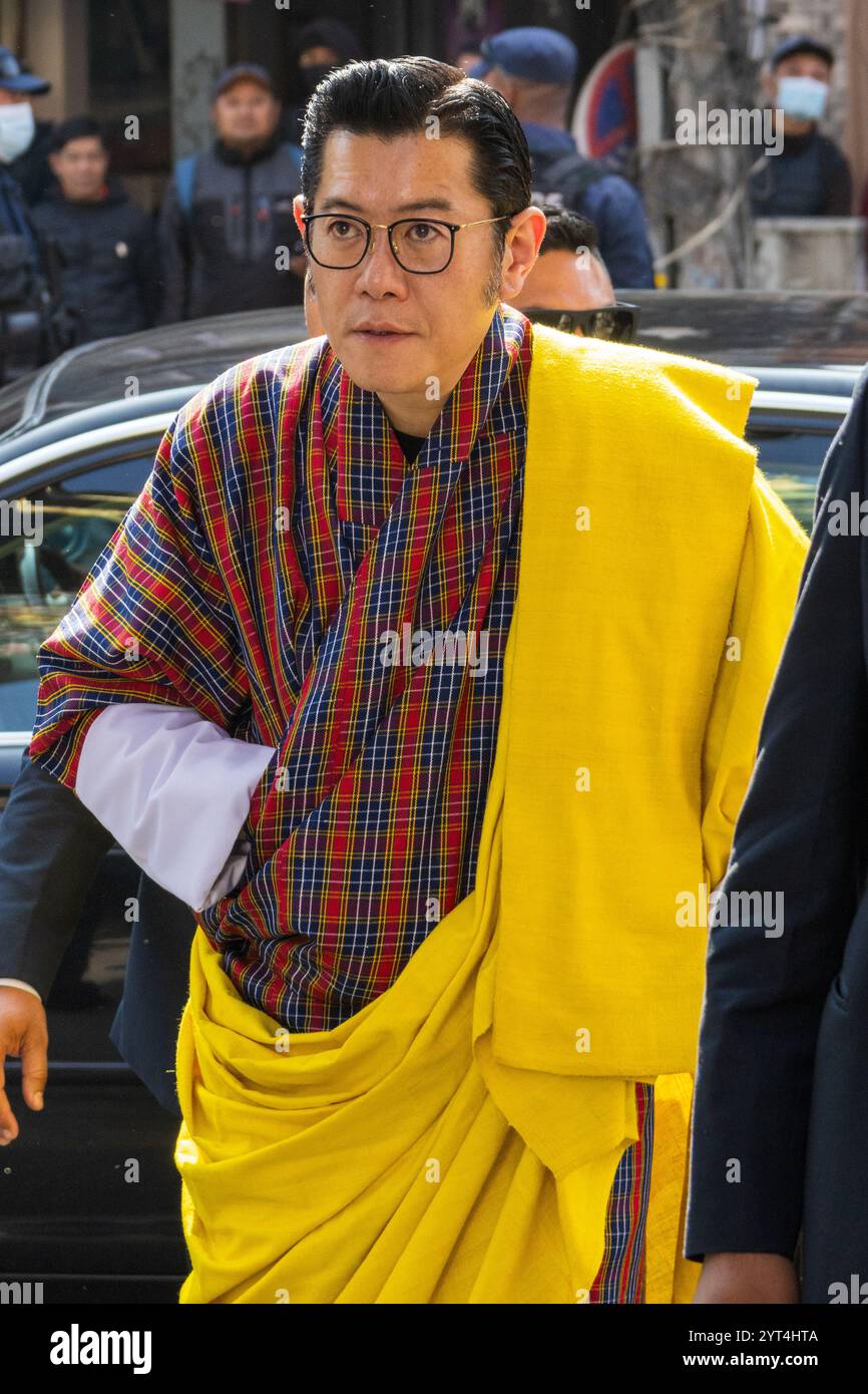 Katmandou, Népal. 6 décembre 2024. Jigme Khesar Namgyel Wangchuck, le roi du Bhoutan, visite Katmandou au Népal. Crédit : vibrant Pictures/Alamy Live News Banque D'Images