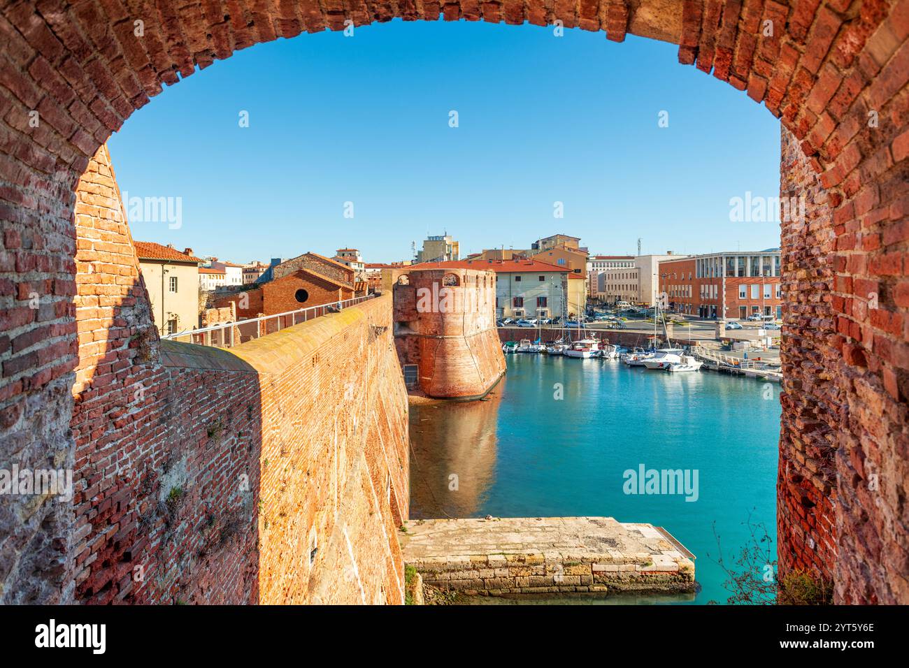 Vues de la vieille forteresse à Livourne, Italie. Banque D'Images