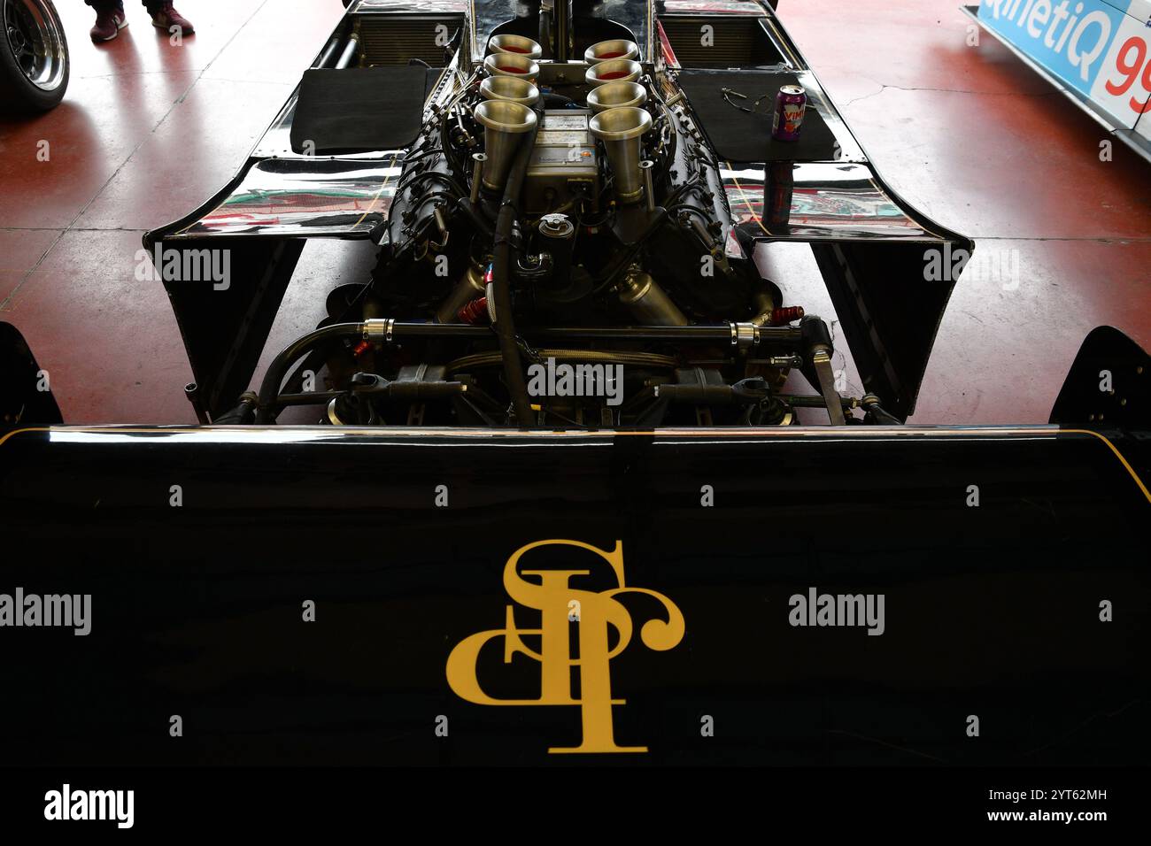 Scarperia, Italie - 12 octobre 2024 : détail de Lotus 78 de l'année 1977 ex Gunnar Nilsson et Mario Andretti dans la boîte lors de la séance d'entraînement à Mugel Banque D'Images