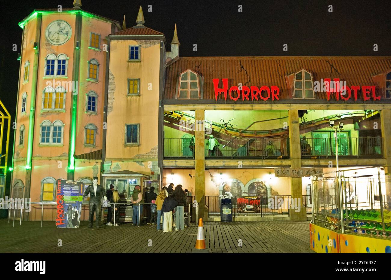 Le train fantôme sur Brighton Pier, Angleterre Banque D'Images