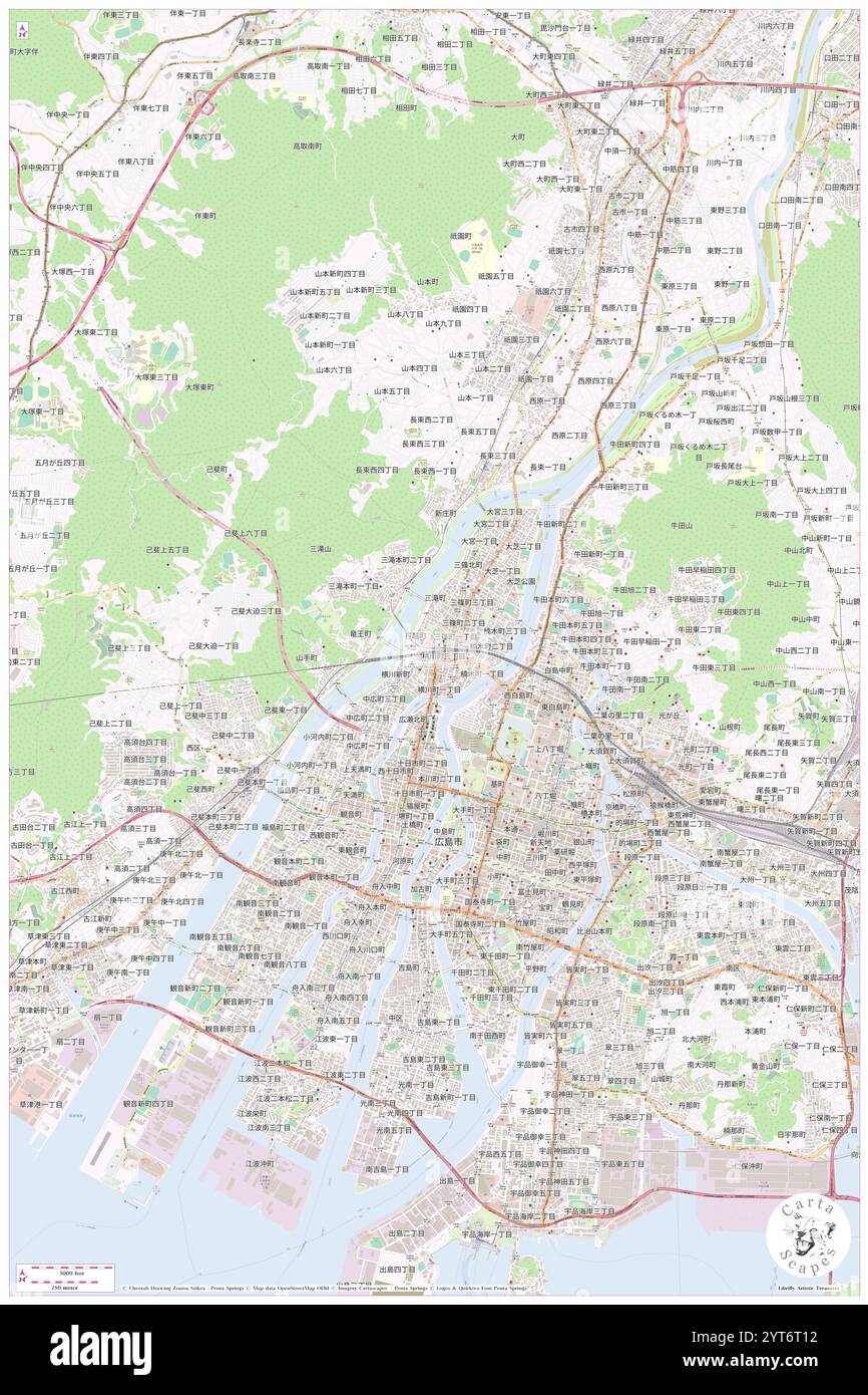 Yokogawa-eki, Hiroshima-shi, JP, Japon, Hiroshima, n 34 24' 36'', N 132 27' 0'', carte, Cartascapes carte publiée en 2024. Explorez Cartascapes, une carte qui révèle la diversité des paysages, des cultures et des écosystèmes de la Terre. Voyage à travers le temps et l'espace, découvrir l'interconnexion du passé, du présent et de l'avenir de notre planète. Banque D'Images