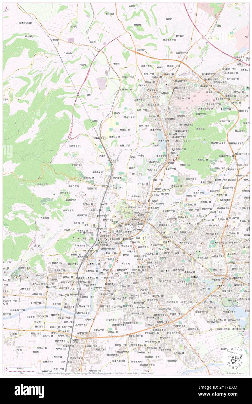 Kyomachi, Kumamoto Shi, JP, Japon, Kumamoto, n 32 48' 48'', N 130 42' 19'', carte, Cartascapes carte publiée en 2024. Explorez Cartascapes, une carte qui révèle la diversité des paysages, des cultures et des écosystèmes de la Terre. Voyage à travers le temps et l'espace, découvrir l'interconnexion du passé, du présent et de l'avenir de notre planète. Banque D'Images