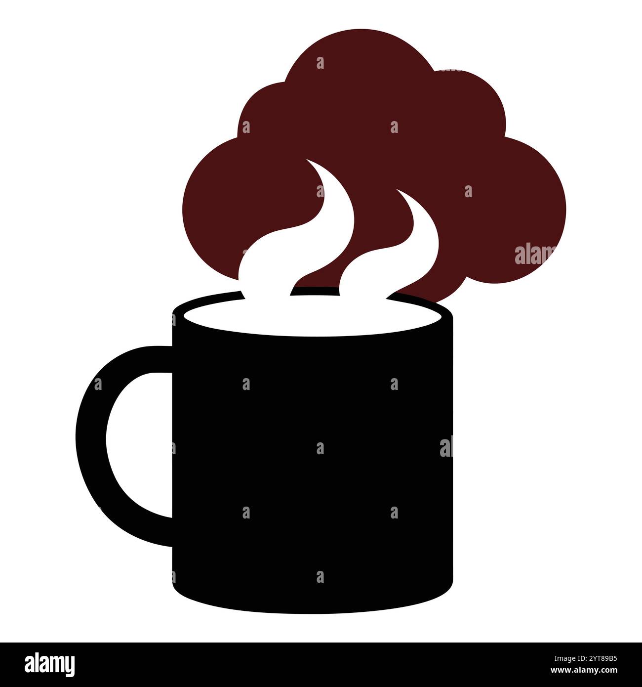 Tasse à café maquette Silhouette Vector Art parfait pour la marque, les maquettes de produits et les promotions Illustration de Vecteur