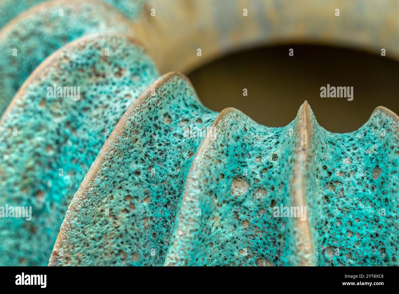 Détail abstrait plein cadre d'un bol en céramique Banque D'Images