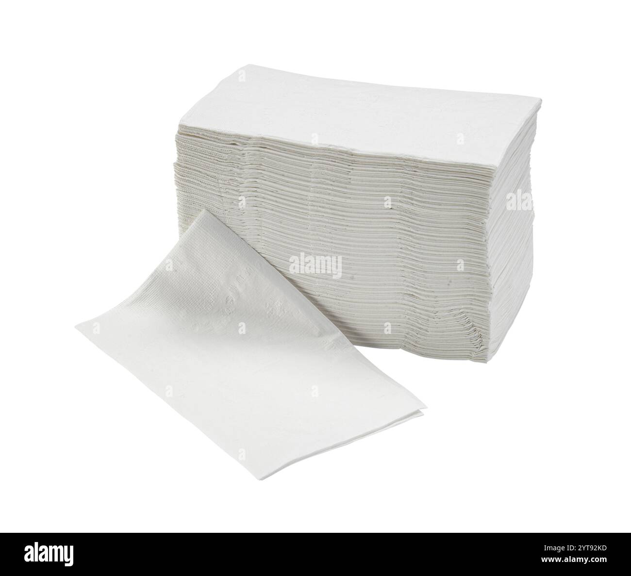 Pile de serviettes en papier blanc Banque D'Images