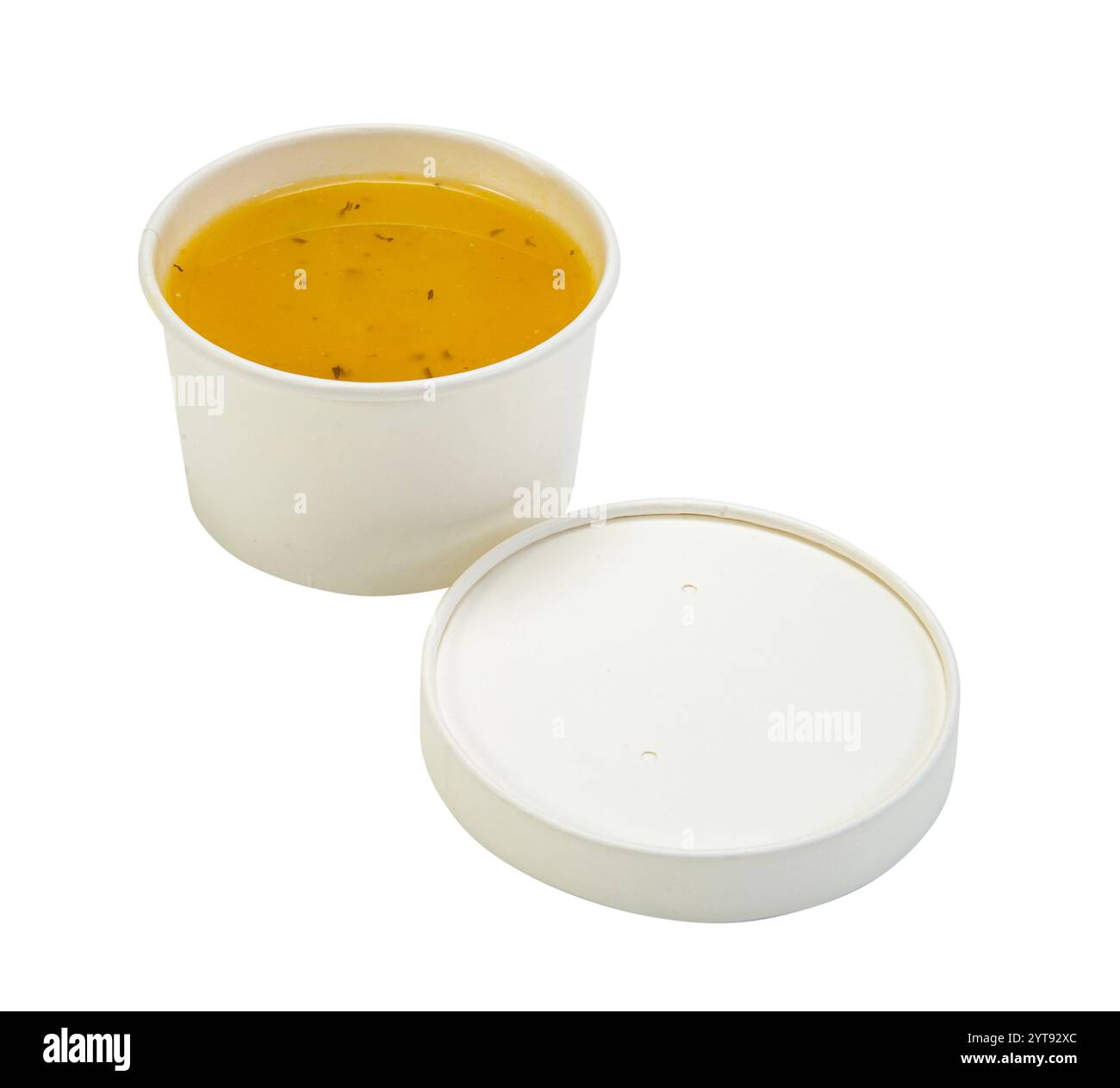 Gobelet en papier rempli Banque D'Images