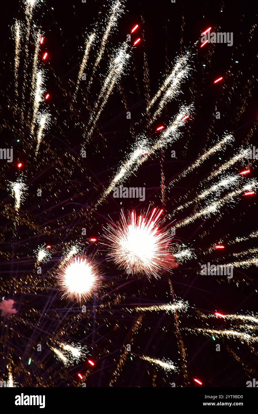 Feux d'artifice, Cheers nouvel an Banque D'Images