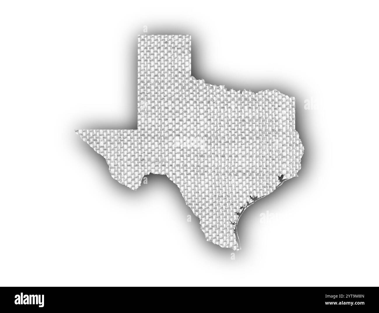 La carte du Texas le linge ancien Banque D'Images