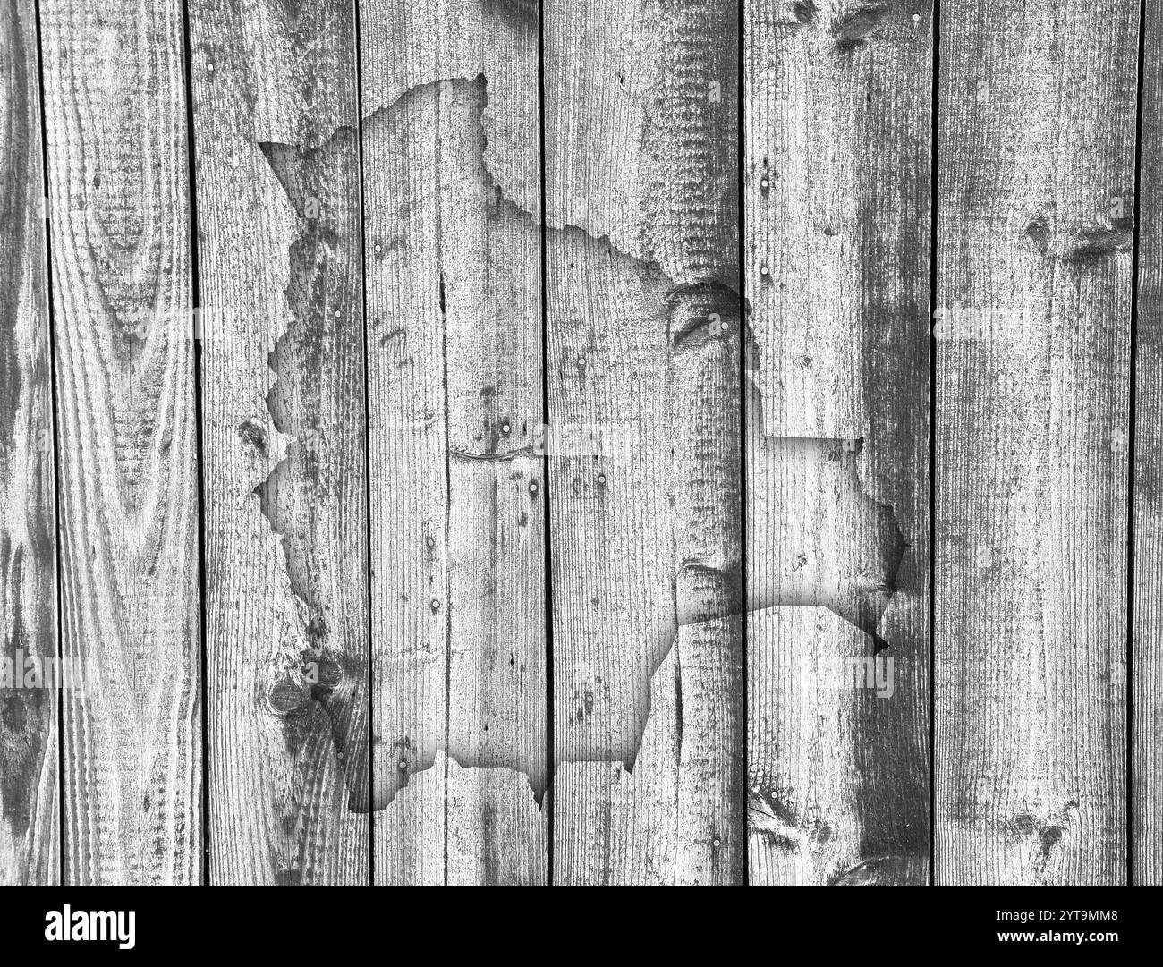 Carte de la Bolivie sur Weathered Wood Banque D'Images