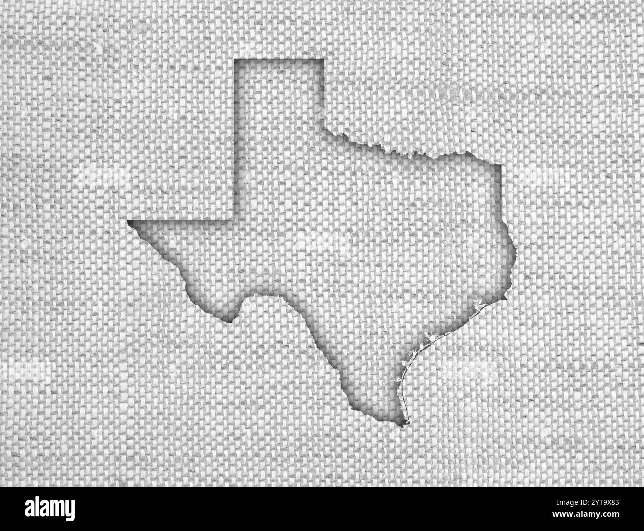 La carte du Texas le linge ancien Banque D'Images