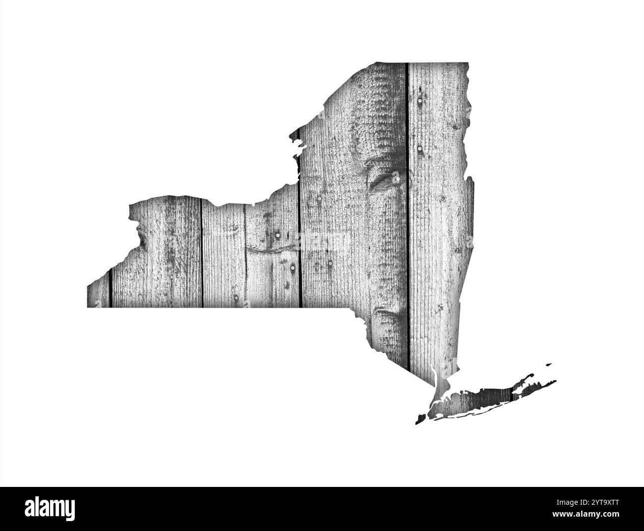 Plan de New York le Weathered Wood Banque D'Images