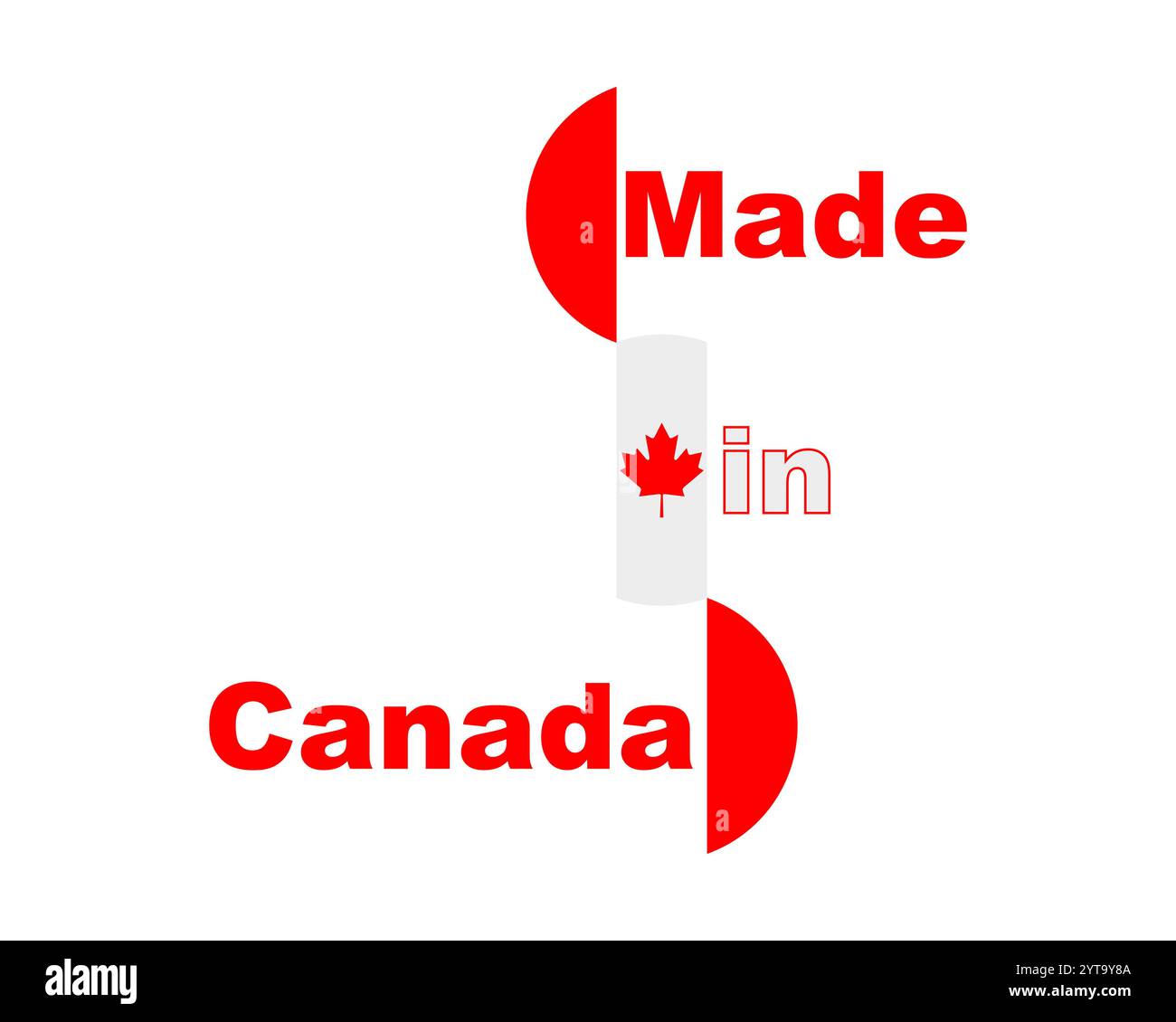 Label de qualité fabriqué au Canada Banque D'Images