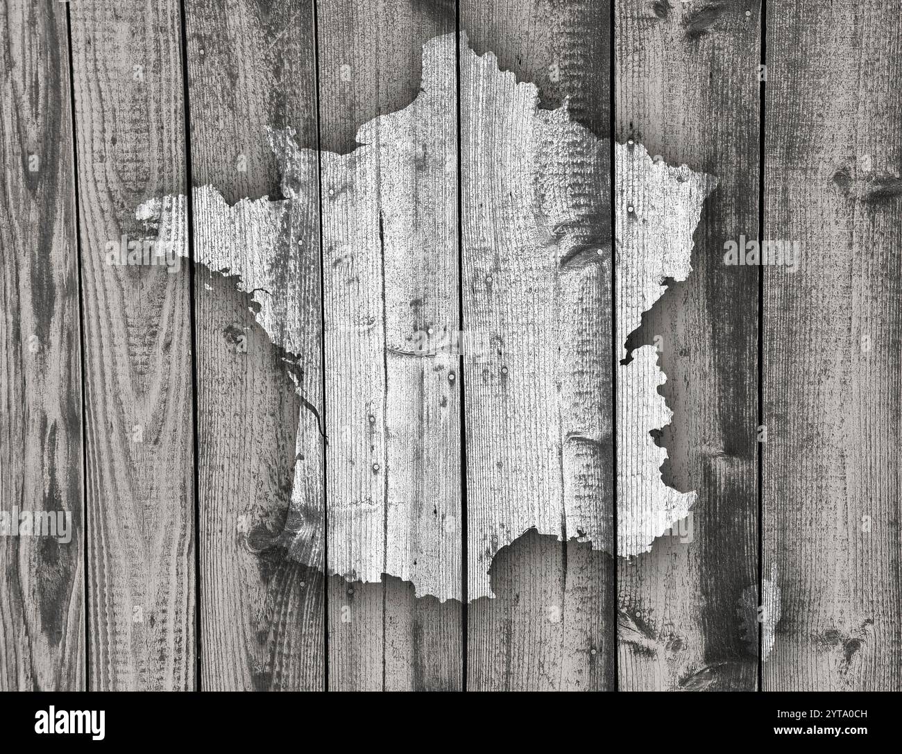 Carte de France sur texture Banque D'Images