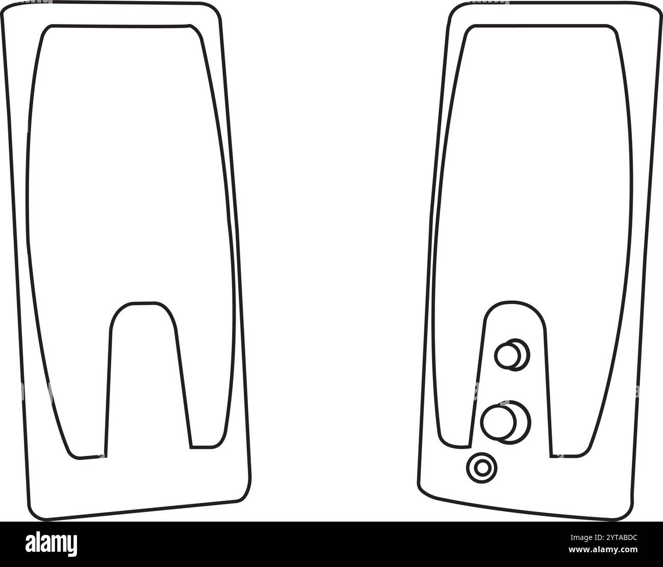 icône de haut-parleurs d'ordinateur illustration vectorielle conception simple Illustration de Vecteur