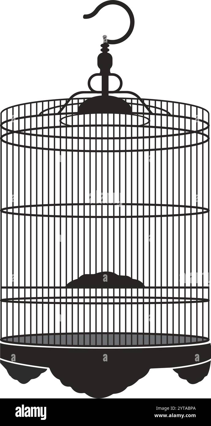conception d'illustration vectorielle d'icône de cage d'oiseau Illustration de Vecteur