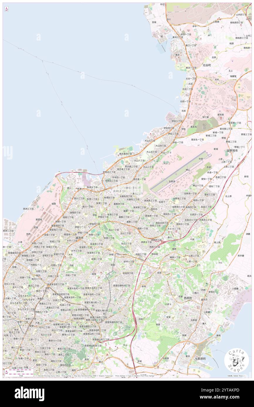 Ojana, Ginowan Shi, JP, Japon, Okinawa, n 26 16' 0'', N 127 44' 9'', carte, Cartascapes carte publiée en 2024. Explorez Cartascapes, une carte qui révèle la diversité des paysages, des cultures et des écosystèmes de la Terre. Voyage à travers le temps et l'espace, découvrir l'interconnexion du passé, du présent et de l'avenir de notre planète. Banque D'Images