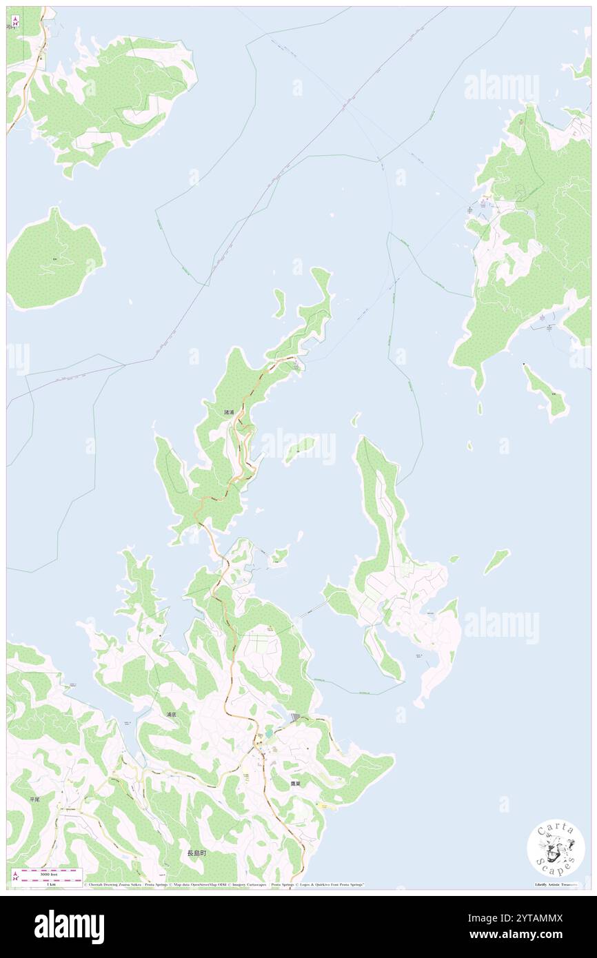 No-jima, , JP, Japon, Kagoshima, n 32 14' 32'', N 130 11' 2'', carte, Carthascapes carte publiée en 2024. Explorez Cartascapes, une carte qui révèle la diversité des paysages, des cultures et des écosystèmes de la Terre. Voyage à travers le temps et l'espace, découvrir l'interconnexion du passé, du présent et de l'avenir de notre planète. Banque D'Images