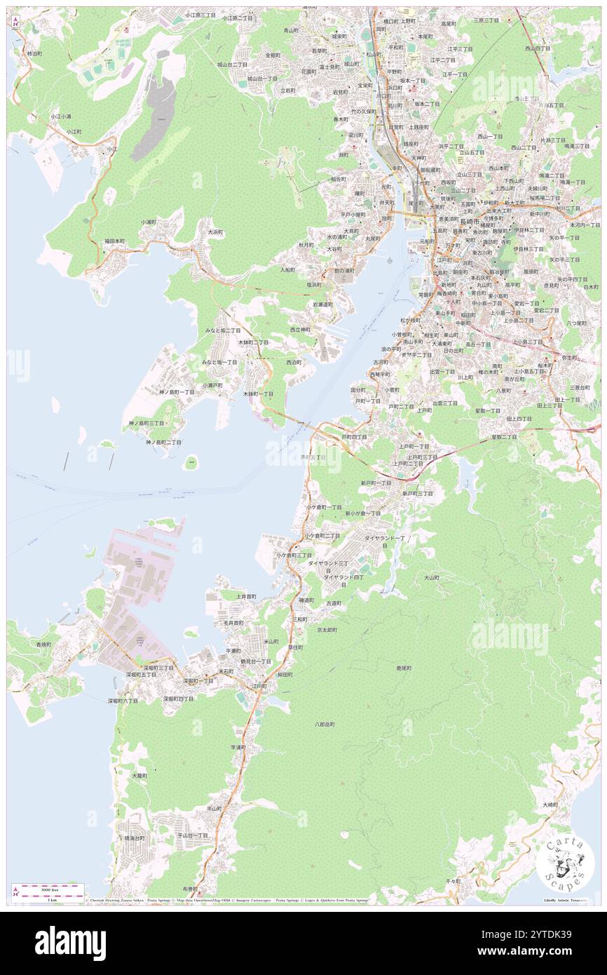 Megami, , JP, Japon, Nagasaki, n 32 43' 0'', N 129 50' 59'', carte, Cartascapes carte publiée en 2024. Explorez Cartascapes, une carte qui révèle la diversité des paysages, des cultures et des écosystèmes de la Terre. Voyage à travers le temps et l'espace, découvrir l'interconnexion du passé, du présent et de l'avenir de notre planète. Banque D'Images