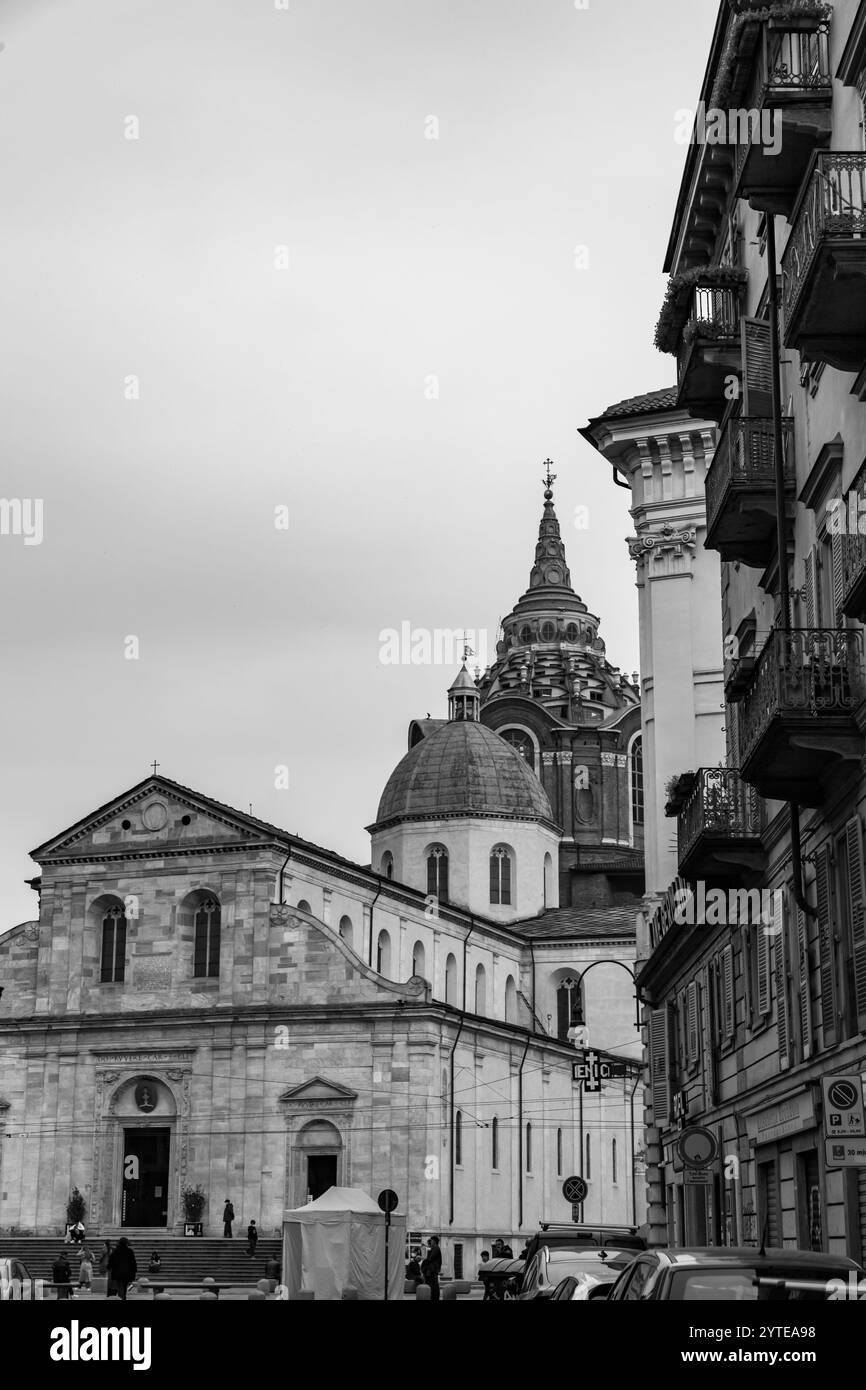 Turin, Italie - 27 mars 2022 : Cathédrale de Turin, Cattedrale di San Giovanni Battista est une cathédrale catholique romaine de Turin, Piémont, Italie. Dédié Banque D'Images