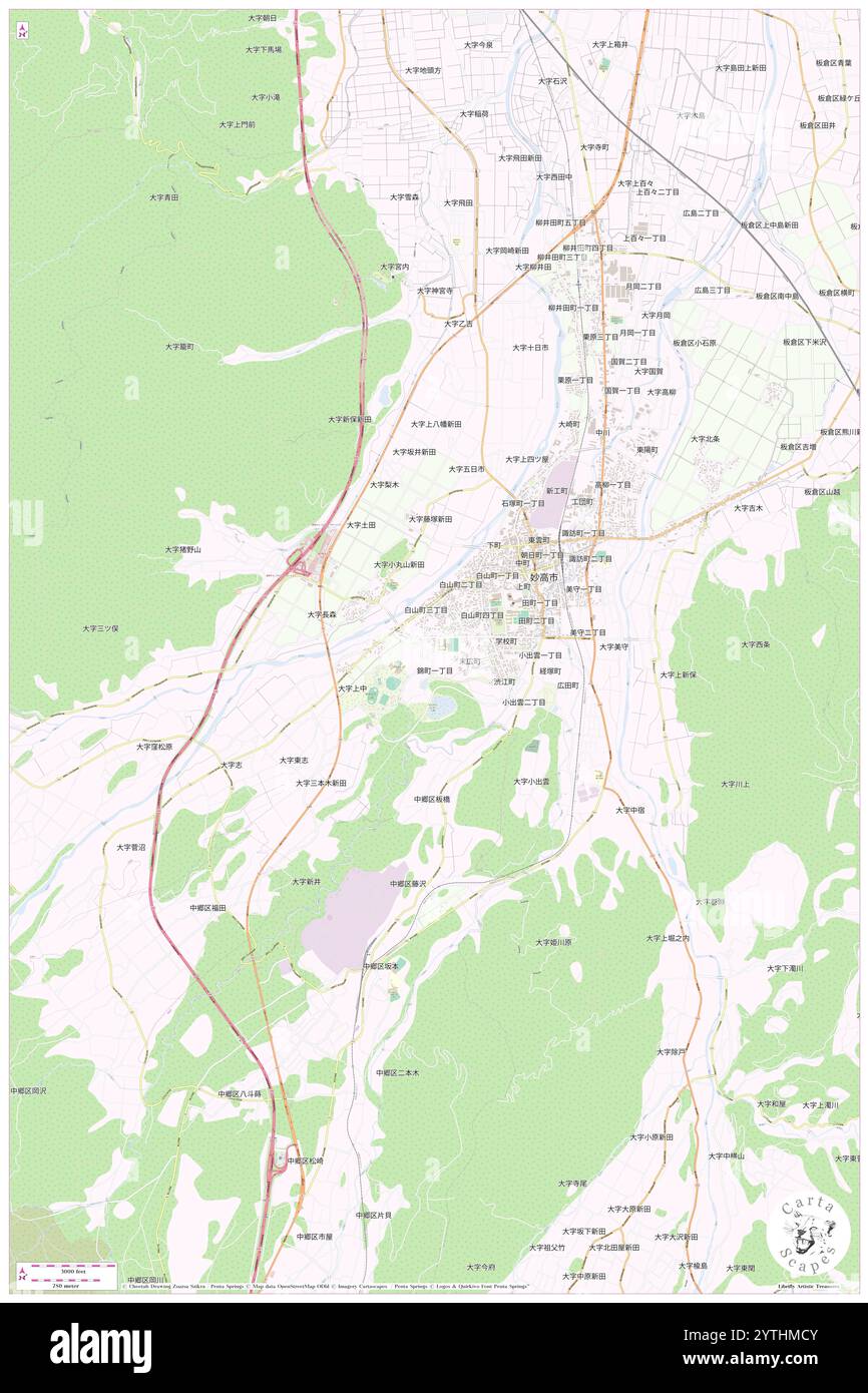 Nishikicho, Myoko-shi, JP, Japon, Niigata, n 37 1' 5'', N 138 14' 26'', carte, Carthascapes carte publiée en 2024. Explorez Cartascapes, une carte qui révèle la diversité des paysages, des cultures et des écosystèmes de la Terre. Voyage à travers le temps et l'espace, découvrir l'interconnexion du passé, du présent et de l'avenir de notre planète. Banque D'Images