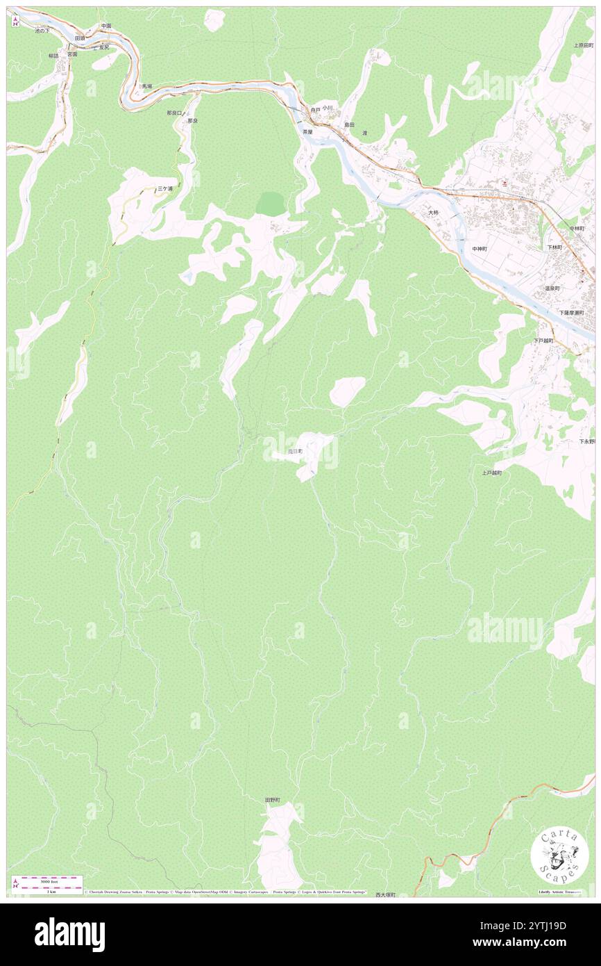 Kanamemachi, Hitoyoshi Shi, JP, Japon, Kumamoto, n 32 11' 30'', N 130 41' 15'', carte, Cartascapes carte publiée en 2024. Explorez Cartascapes, une carte qui révèle la diversité des paysages, des cultures et des écosystèmes de la Terre. Voyage à travers le temps et l'espace, découvrir l'interconnexion du passé, du présent et de l'avenir de notre planète. Banque D'Images