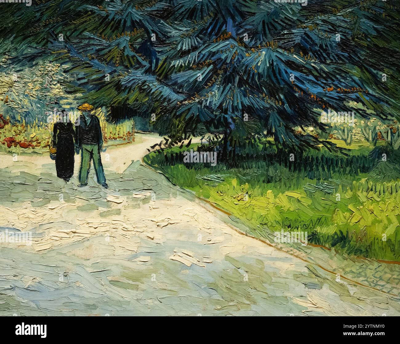 Jardin des poètes Van Gogh (jardin public à Arles) 1888, peinture de Vincent Van Gogh, Arles, parc et jardin ; peintures post-impressionnistes du XIXe siècle Banque D'Images