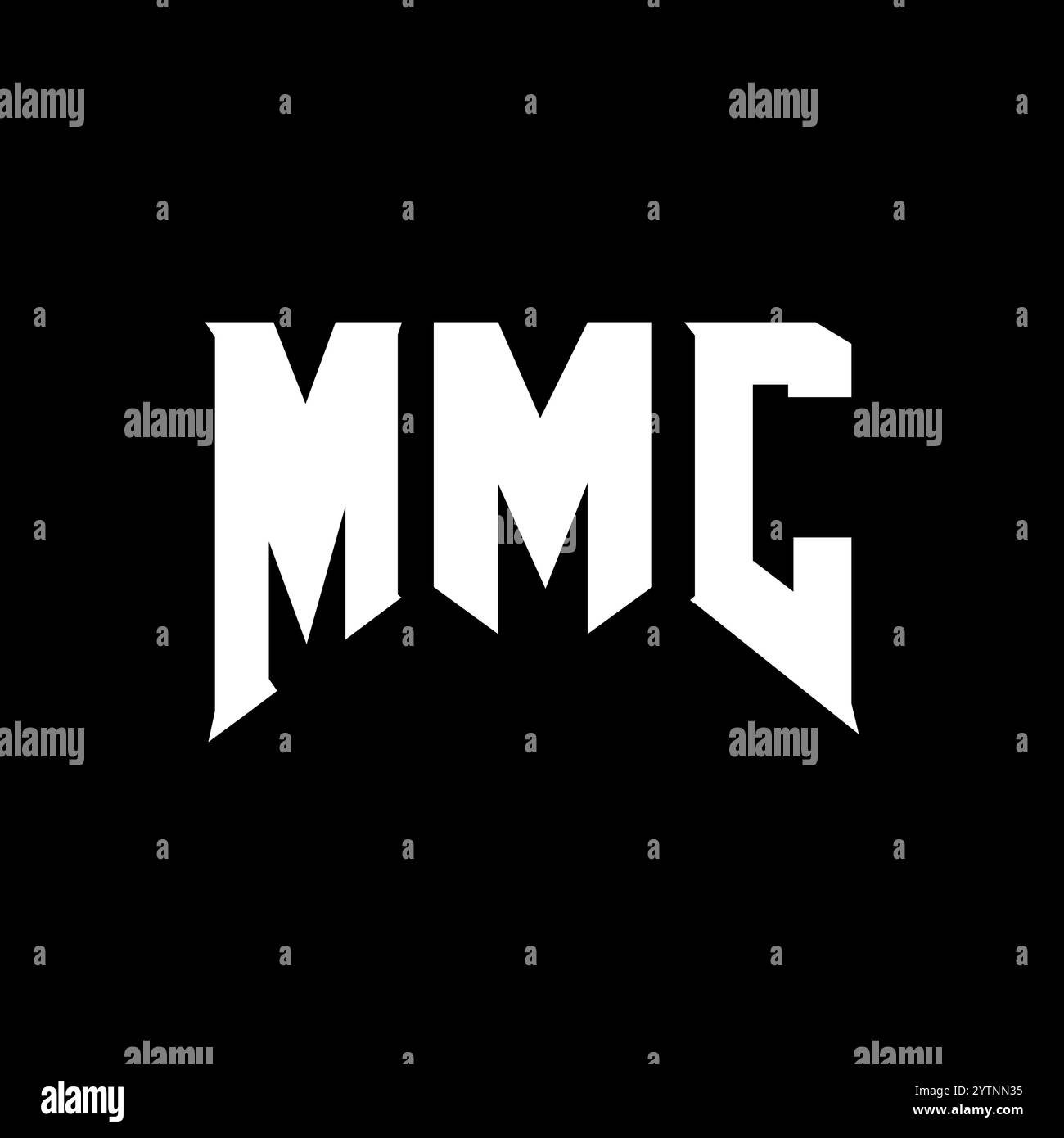 Conception de logo de lettre de MMC pour la société de technologie. Combinaison de couleurs noir et blanc de conception du logo MMC. Logo MMC, vecteur MMC, conception MMC, icône MMC, alph MMC Illustration de Vecteur