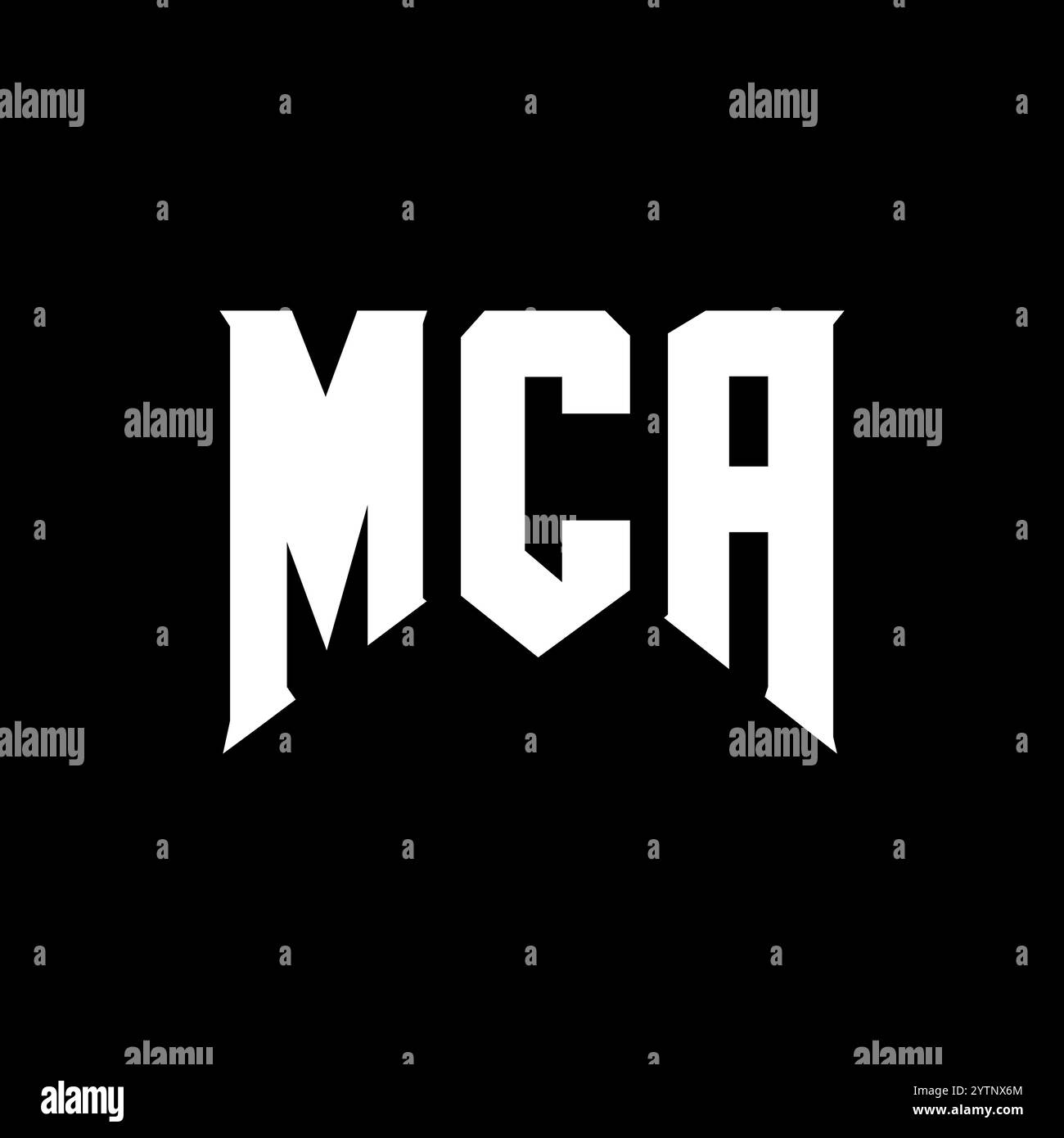 Conception de logo de lettre MCA pour la société de technologie. Combinaison de couleurs noir et blanc de conception de logo MCA. Logo MCA, vecteur MCA, conception MCA, icône MCA, alph MCA Illustration de Vecteur