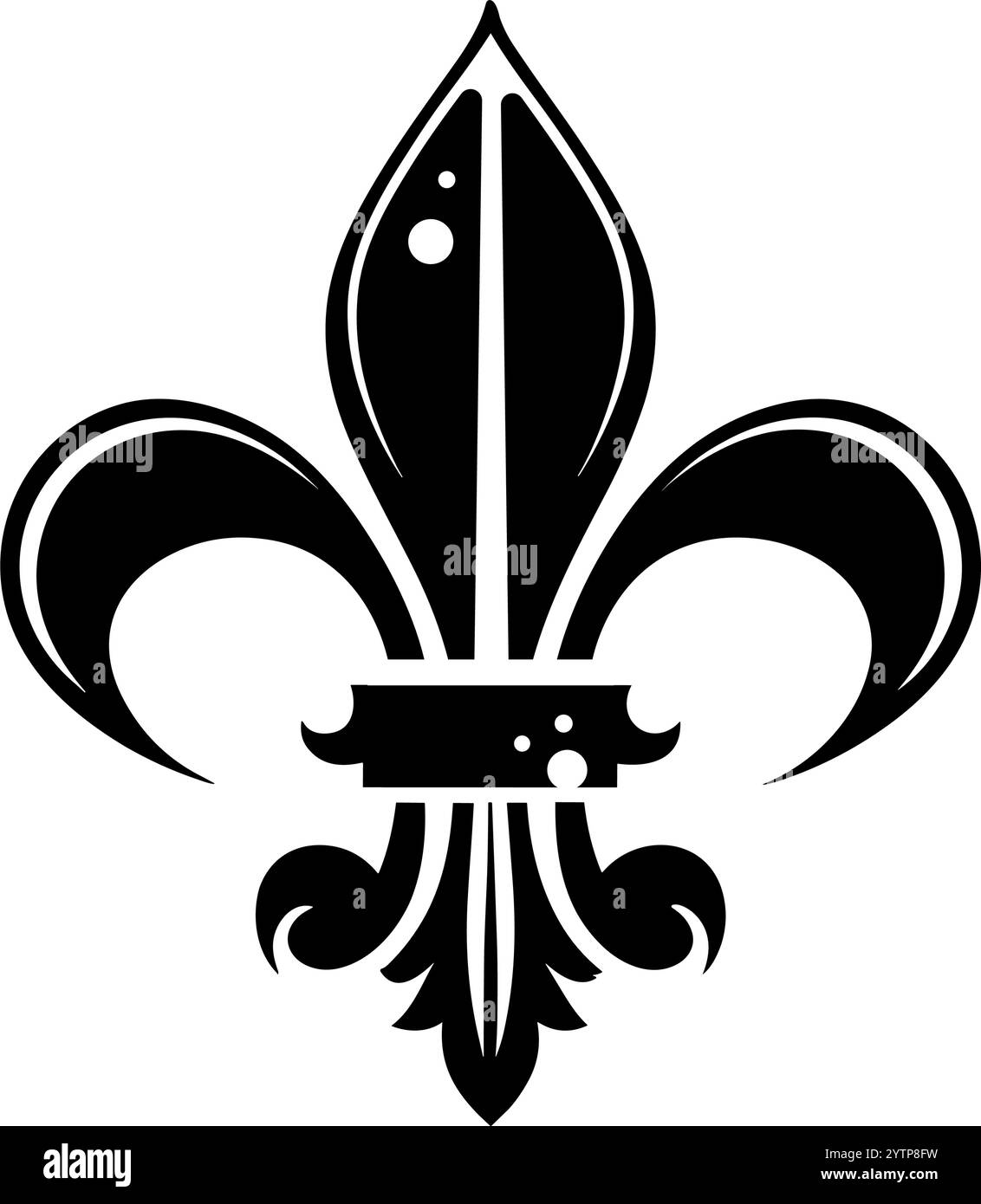 Fleur de lis icône héraldique. Illustration de Vecteur