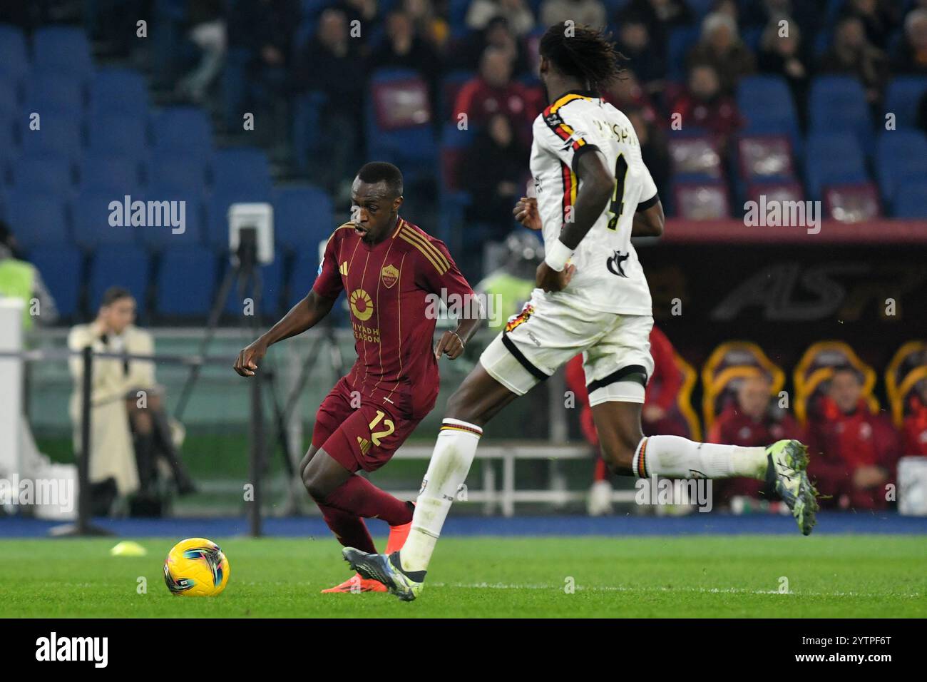 Rome, Latium. 07 décembre 2024. Said Abdulhamid de L'AS Roma lors du match de Serie A entre Roma v Lecce au stade olympique, Italie, le 07 décembre 2024. Crédit crédit : massimo insabato/Alamy Live News Banque D'Images