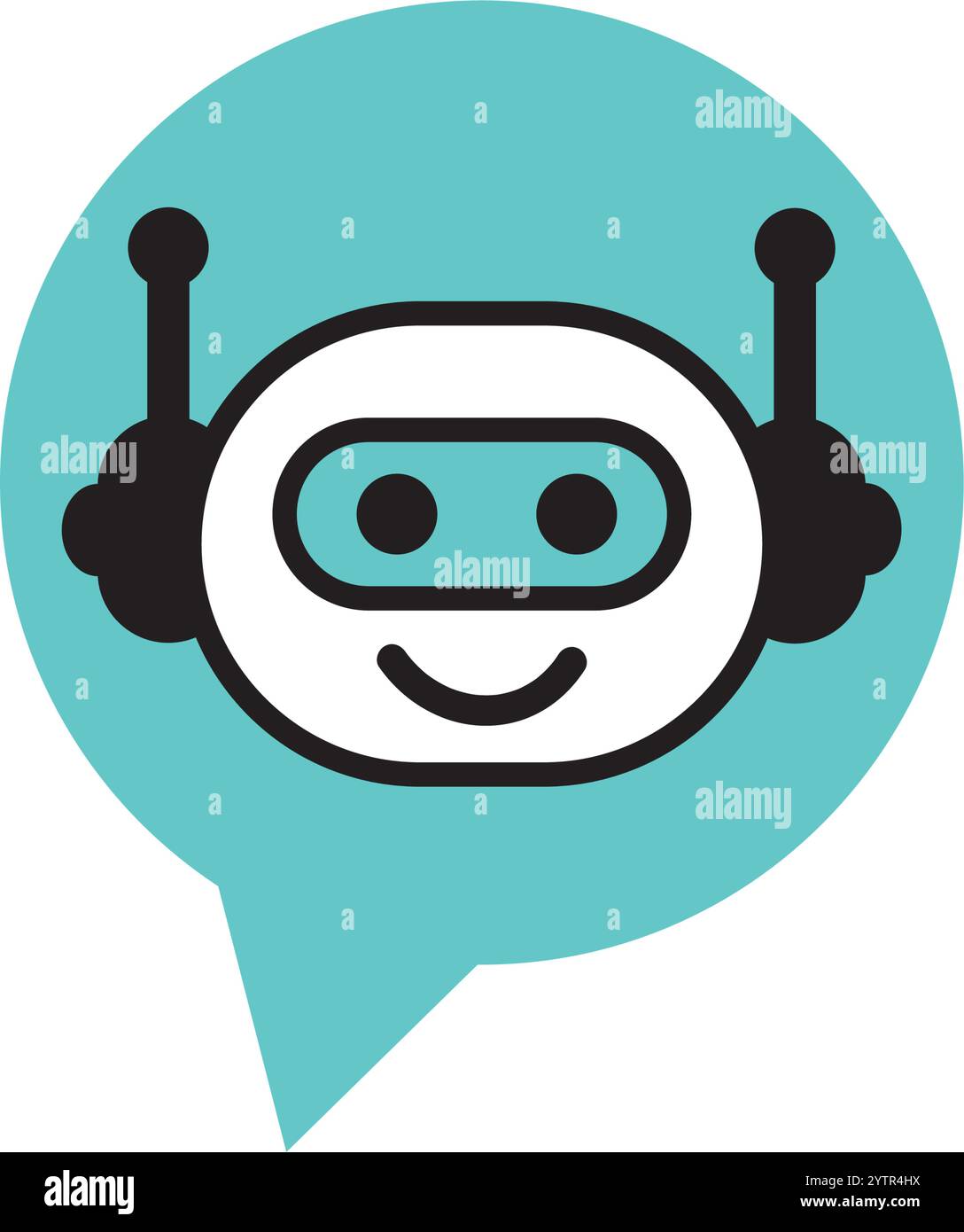 Icône robot. Motif BOT. Concept de symbole chatbot. Bot de service d'assistance vocale. Bot de support en ligne. Illustration vectorielle. Illustration de Vecteur