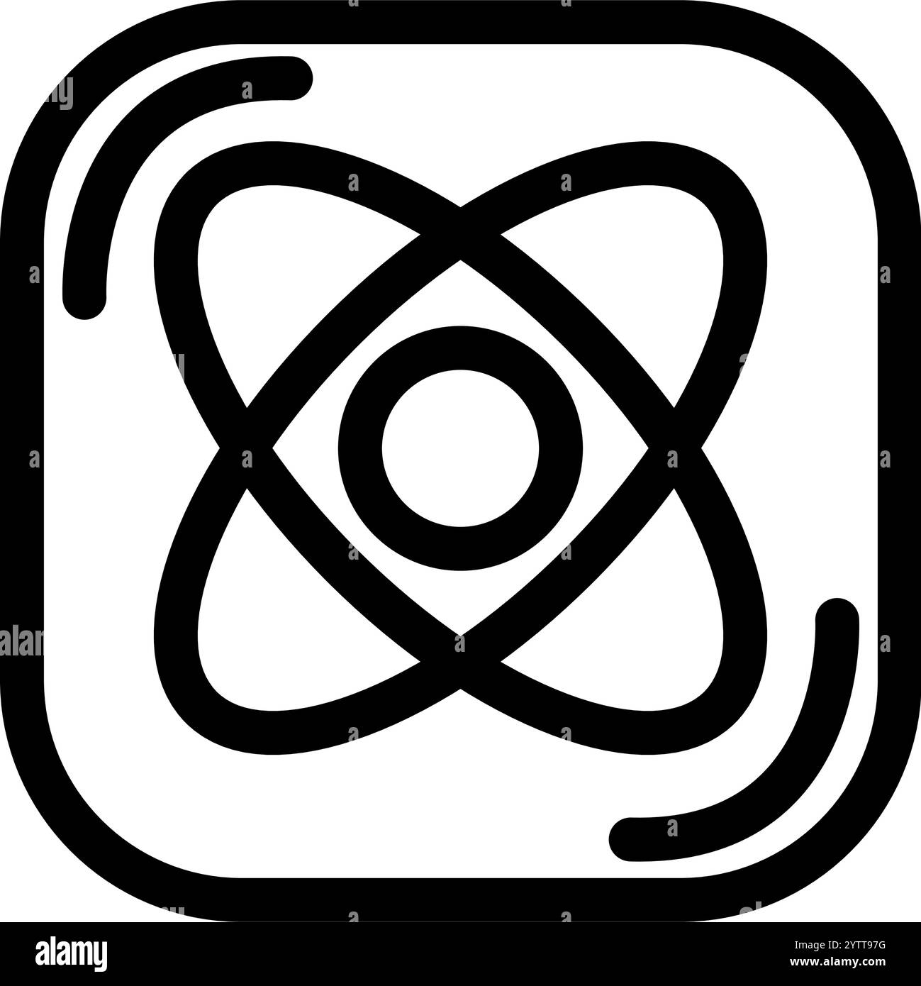 Modern UI UX - icône Clean Atom Illustration de Vecteur