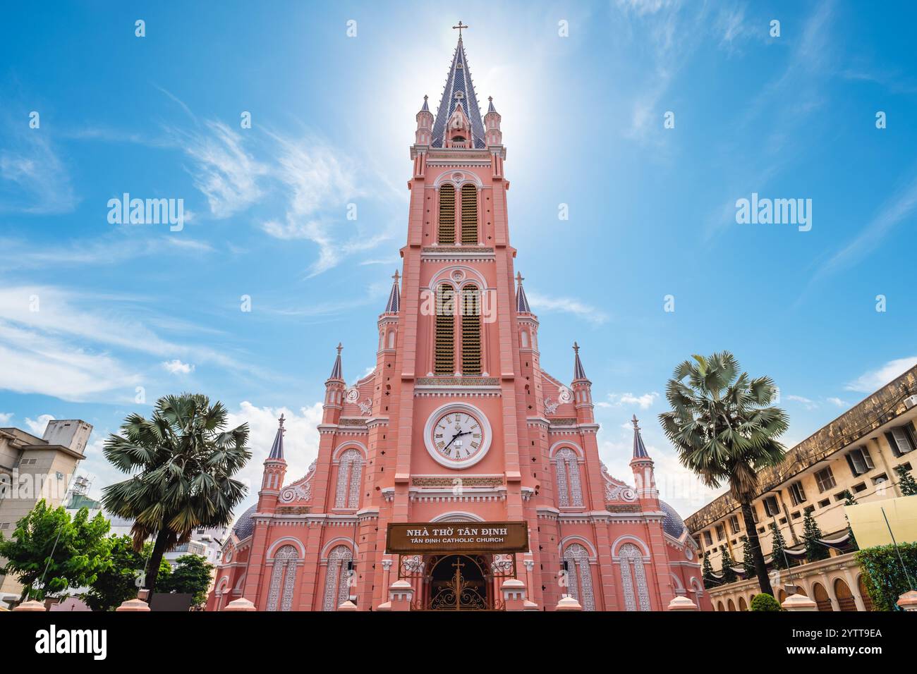 Église catholique Tan Dinh, alias Église du Sacré-cœur de Jésus à Ho Chi Minh-ville, Vietnam Banque D'Images