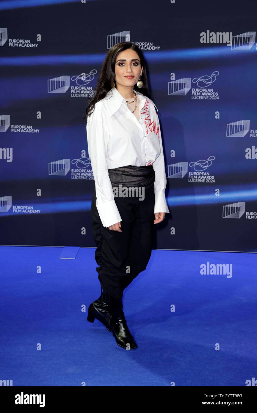 Soleen Yusef BEI der Verleihung des 37. Europäischen Filmpreises 2024 im Kultur- und Kongresszentrum Luzern. Lucerne, 07.12.2024 *** Soleen Yusef lors de la présentation 37 des European film Awards 2024 au Lucerne culture and Convention Center Lucerne, 07 12 2024 Foto:xs.xGabschx/xFuturexImagex efa_4246 Banque D'Images