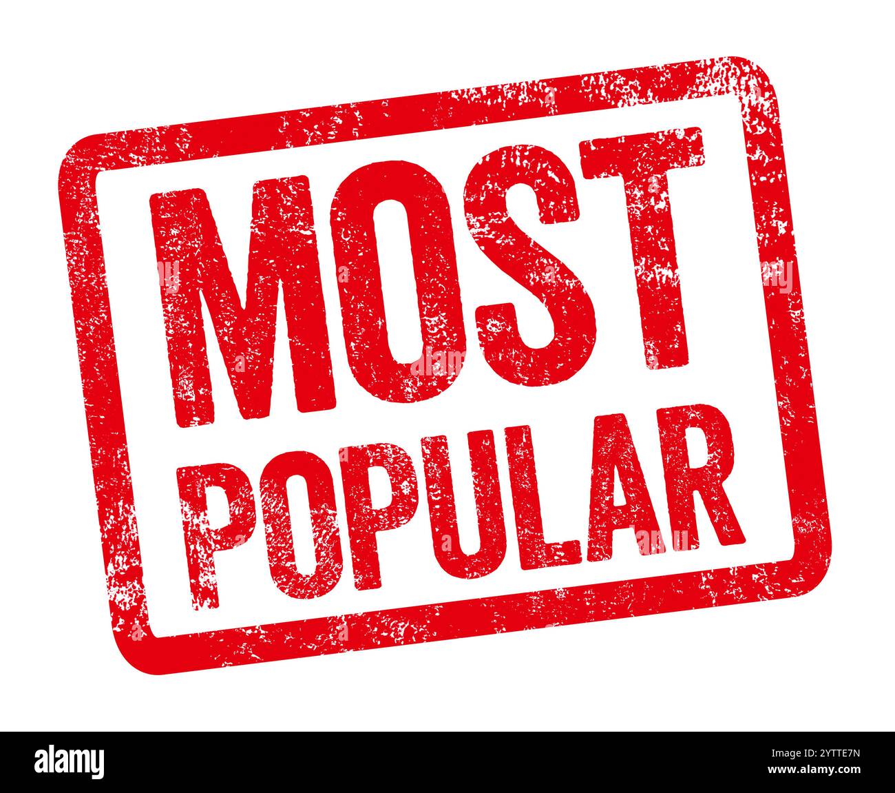 Timbre rouge sur fond blanc - le plus populaire Banque D'Images