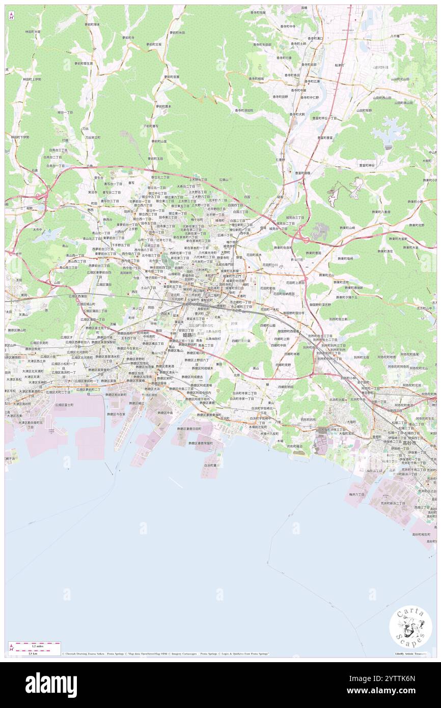 Himeji, Himeji Shi, JP, Japon, Hy?Go, n 34 49' 0'', N 134 41' 59'', carte, Cartascapes carte publiée en 2024. Explorez Cartascapes, une carte qui révèle la diversité des paysages, des cultures et des écosystèmes de la Terre. Voyage à travers le temps et l'espace, découvrir l'interconnexion du passé, du présent et de l'avenir de notre planète. Banque D'Images