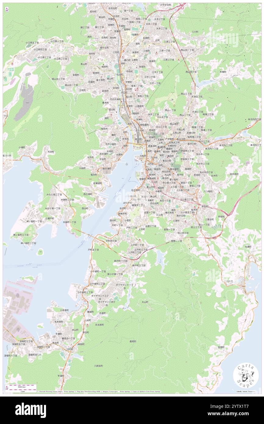 Higashi-kotohiramachi, Nagasaki-shi, JP, Japon, Nagasaki, n 32 43' 59'', N 129 52' 0'', carte, Cartascapes carte publiée en 2024. Explorez Cartascapes, une carte qui révèle la diversité des paysages, des cultures et des écosystèmes de la Terre. Voyage à travers le temps et l'espace, découvrir l'interconnexion du passé, du présent et de l'avenir de notre planète. Banque D'Images