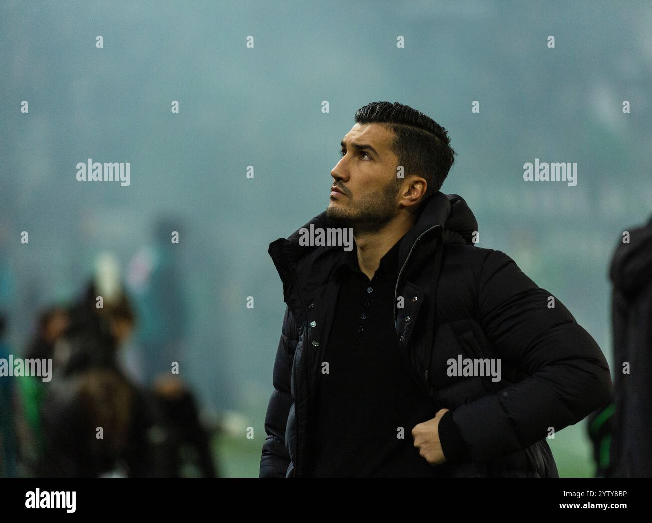 Sports, football, Bundesliga, 2024/2025, Borussia Moenchengladbach v. BVB Borussia Dortmund 1-1, Stadium Borussia Park, entraîneur-chef Nuri Sahin (BVB), LA RÉGLEMENTATION DFL INTERDIT TOUTE UTILISATION DE PHOTOGRAPHIES COMME SÉQUENCES D'IMAGES ET/OU QUASI-VIDÉO Banque D'Images