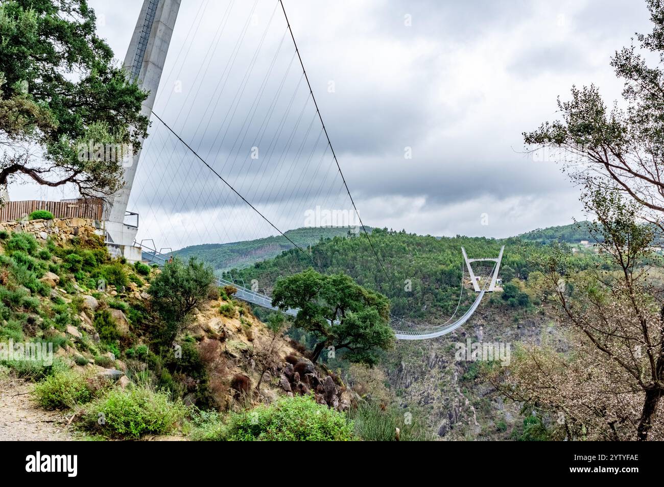 516 Arouca le plus long pont suspendu pour piétons du Portugal Banque D'Images