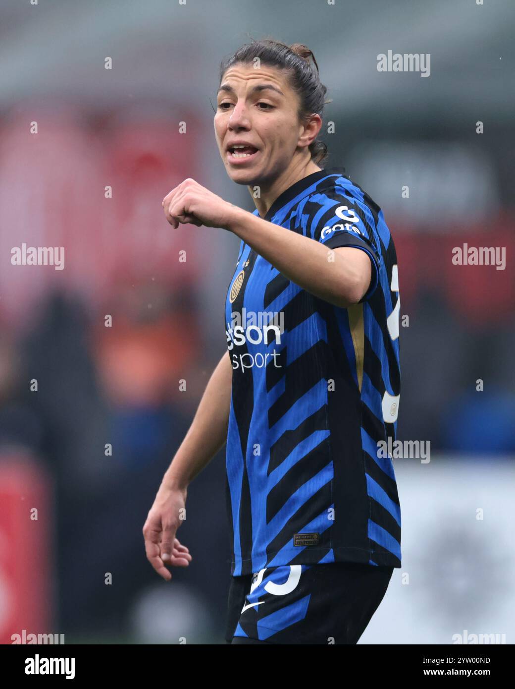 Milan, Italie. 8 décembre 2024. ELISA Bartoli du FC Internazionale réagit lors du match de Serie A Femminile au Stadio Giuseppe Meazza, Milan. Le crédit photo devrait se lire : Jonathan Moscrop/Sportimage crédit : Sportimage Ltd/Alamy Live News Banque D'Images