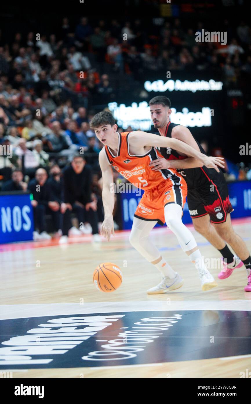 Sergio de Larrea du Valencia basket Club lors d'un match de Liga Endesa Banque D'Images