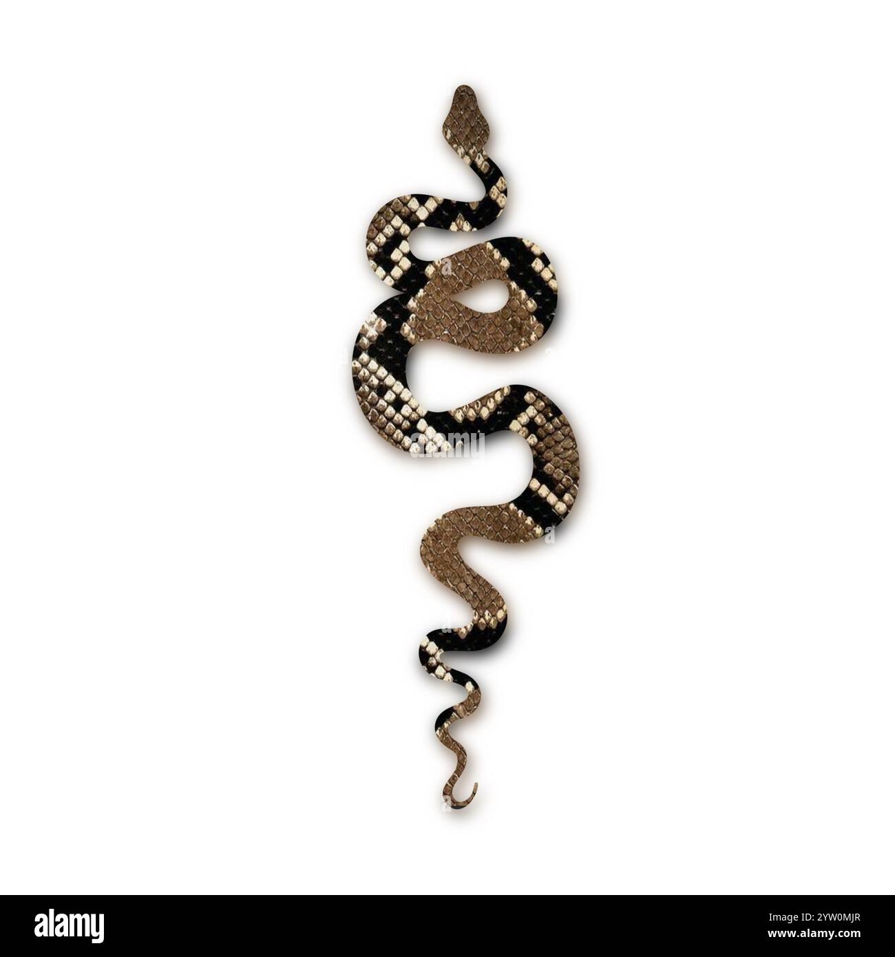 Serpent tatoué. Illustration isolée. Encre de tatouage traditionnelle Old School style tatouage. Illustration de silhouette de serpent. Banque D'Images
