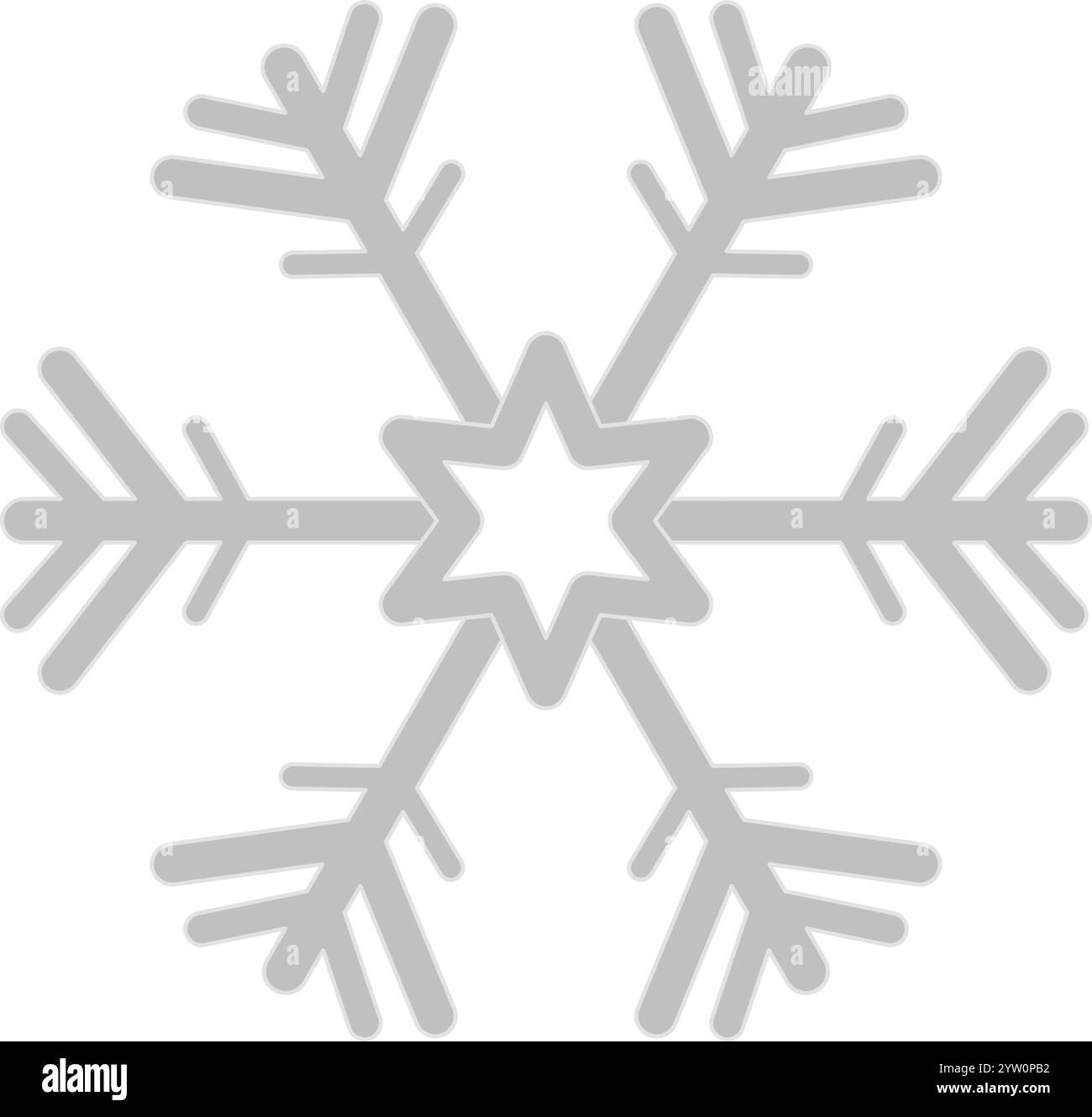 Silhouette de flocon de neige décoration de Noël. Illustration de Vecteur